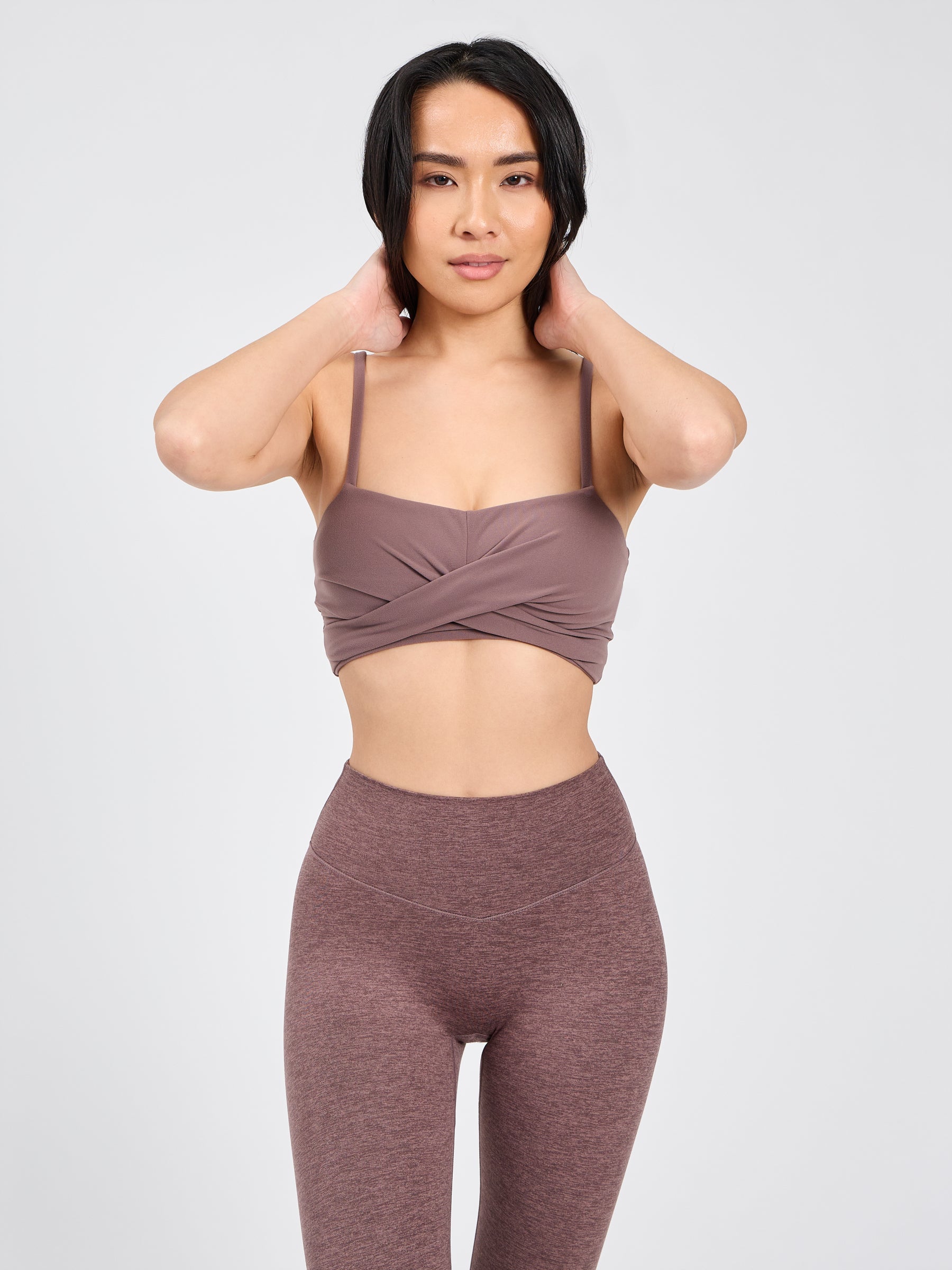 Ivy Wrap Sports Bra - Mocha Berry