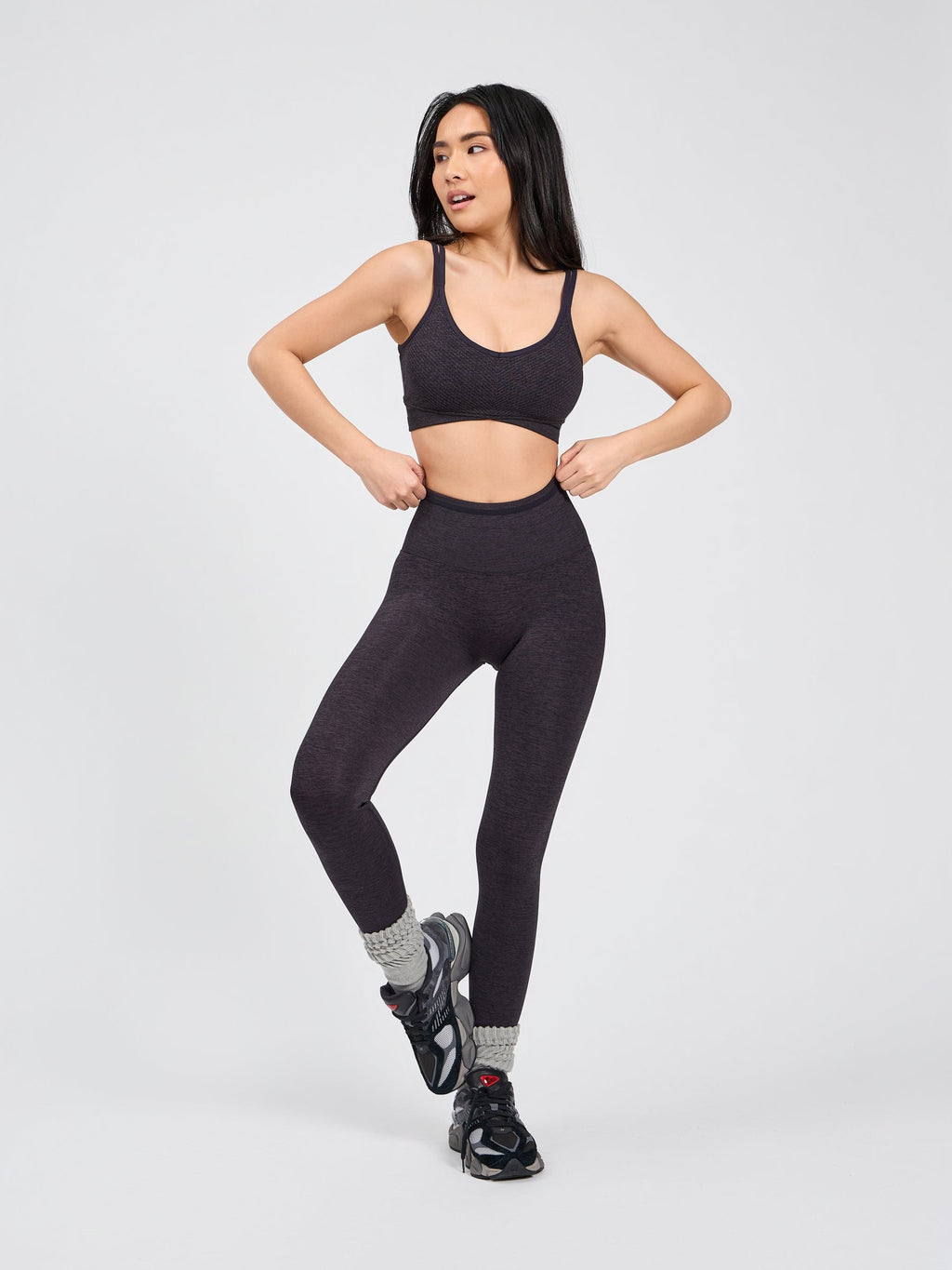 Shape Seamless Sports Bra - Charcoal