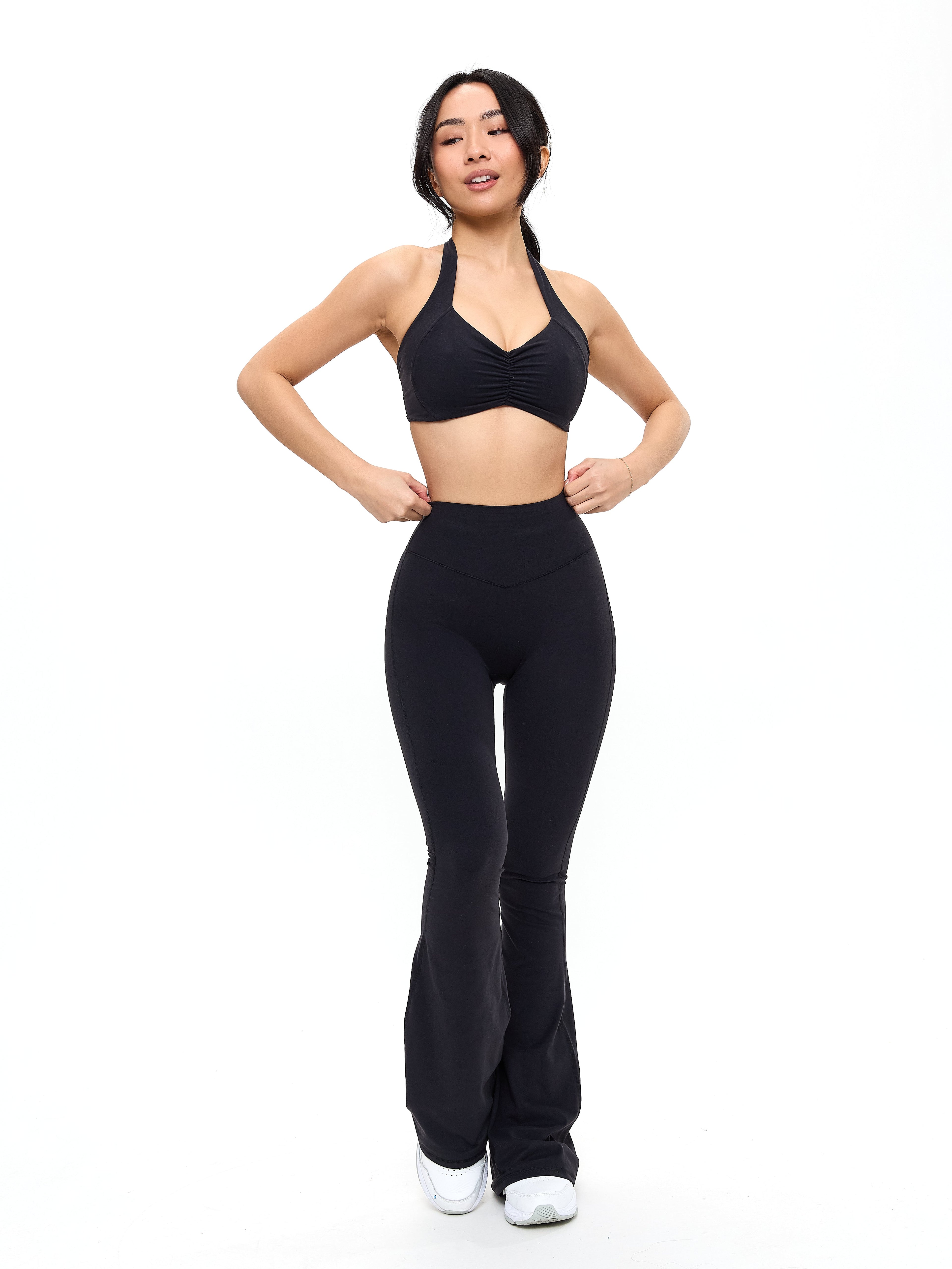 Poshknit Flare Legging - Onyx Black