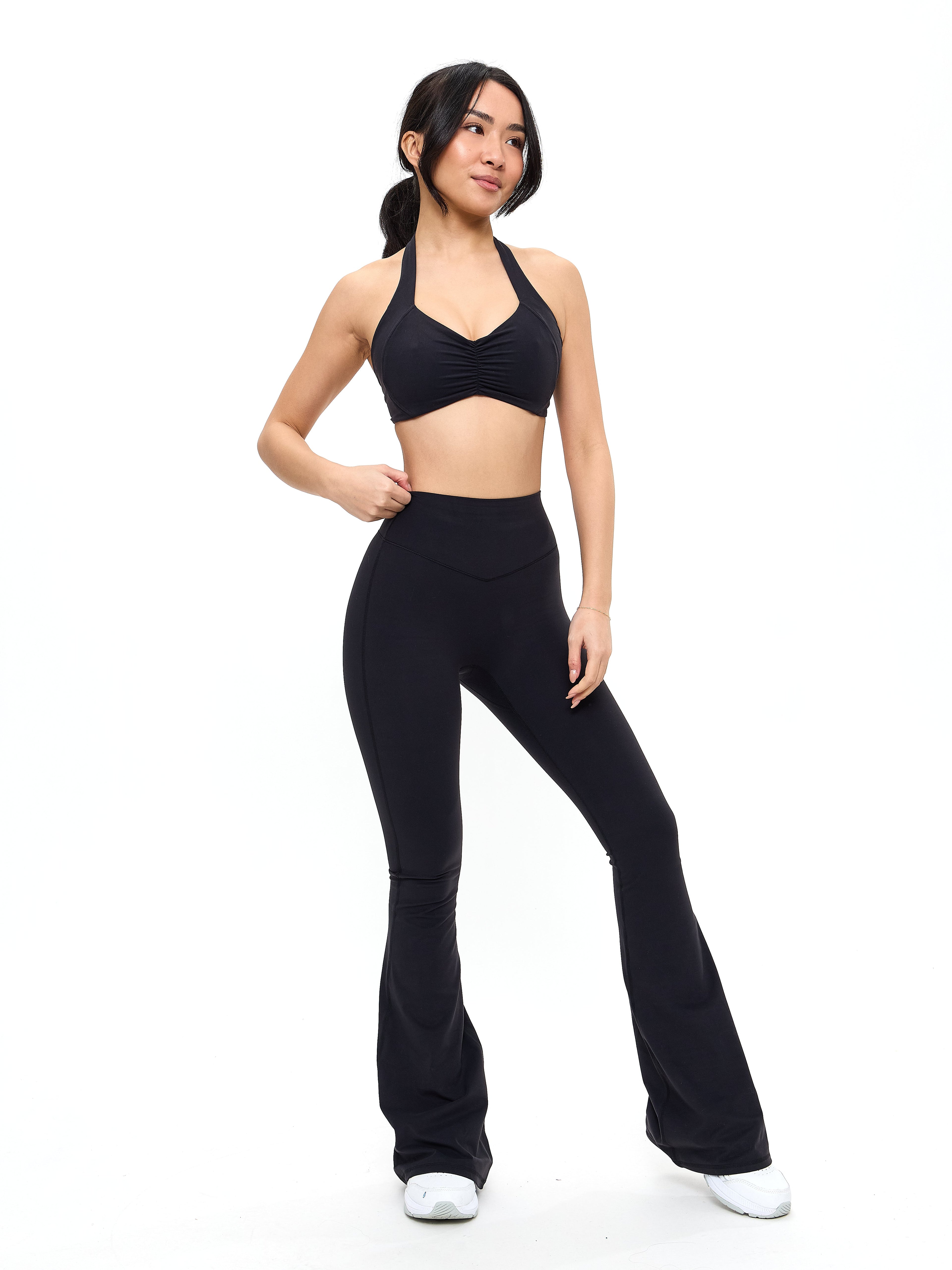 Poshknit Flare Legging - Onyx Black