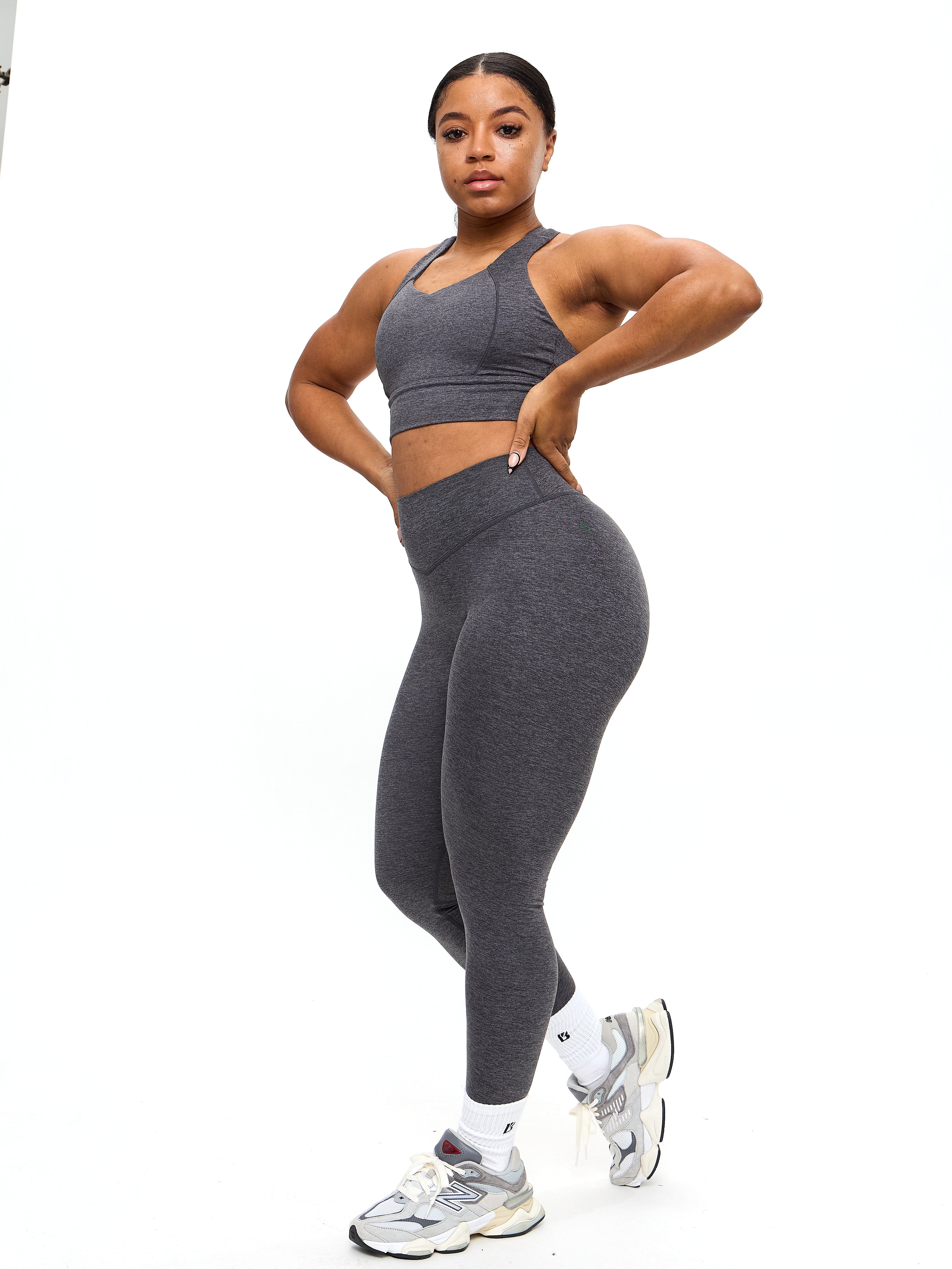 Dream Heathered Legging 26" - Heather Charcoal