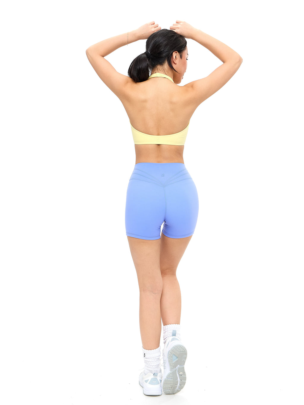 Poshknit Scrunch Halter Sports Bra - Sunbeam