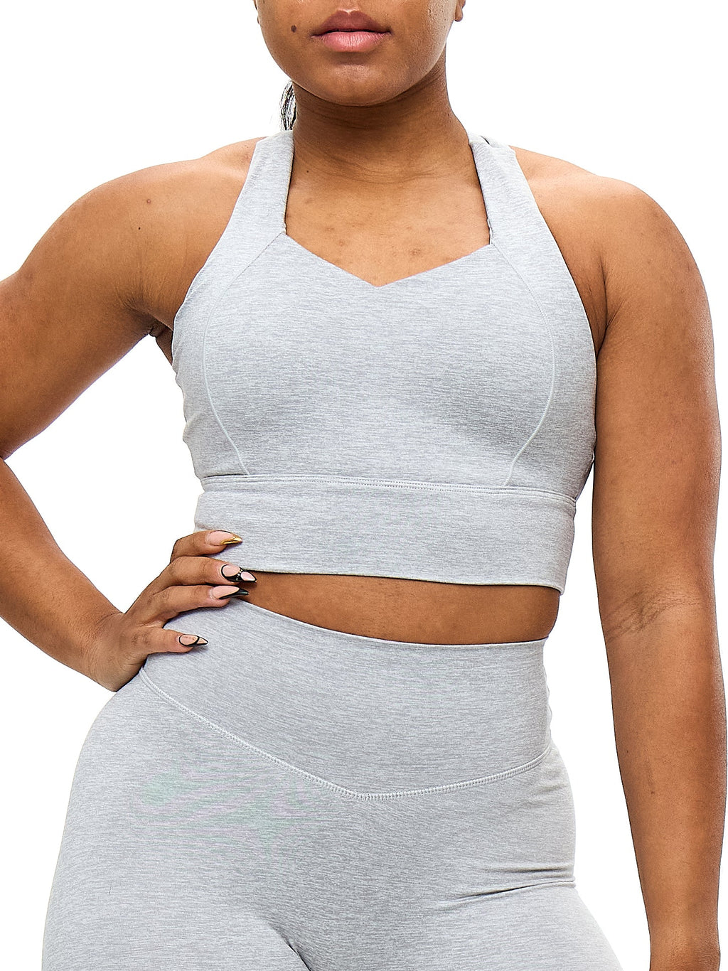 Twilight Dream Heather Sports Bra - Heather Grey