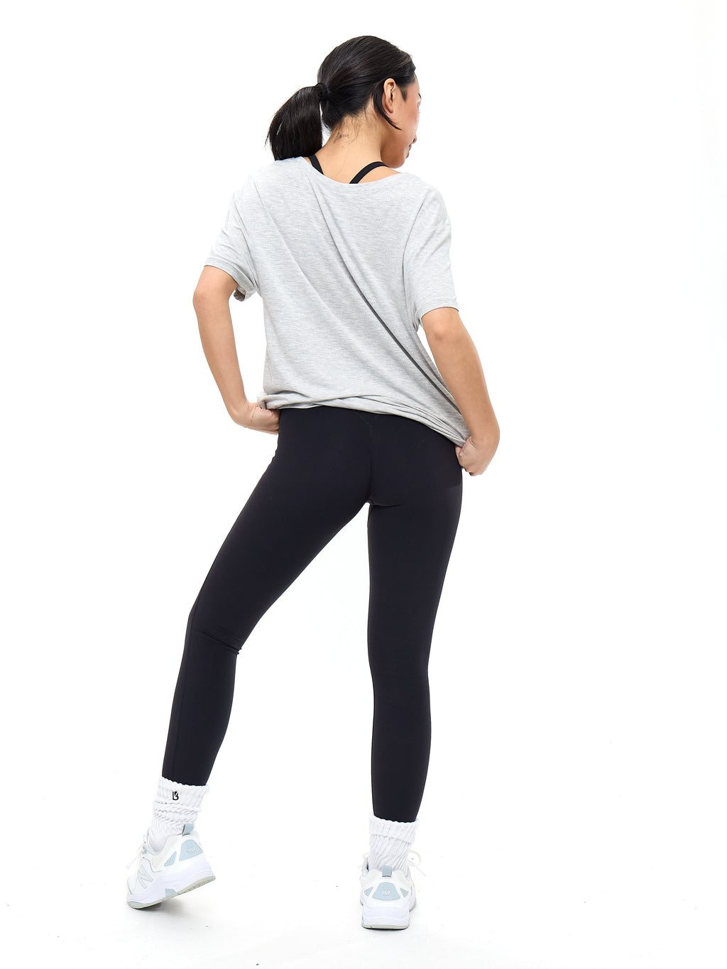 V Neck Pump Cover - Heather Grey