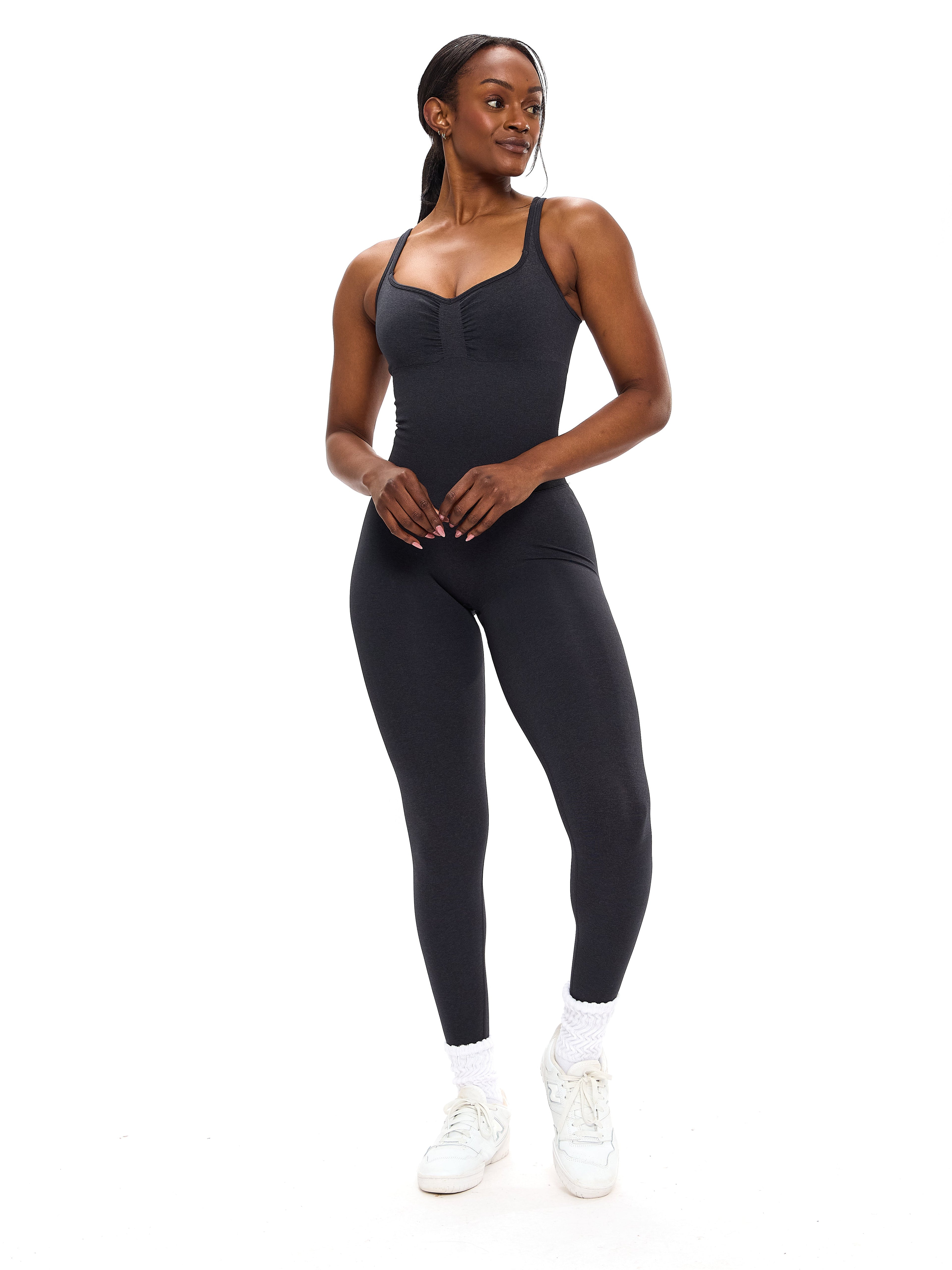 Shape Seamless Bodysuit - Charcoal