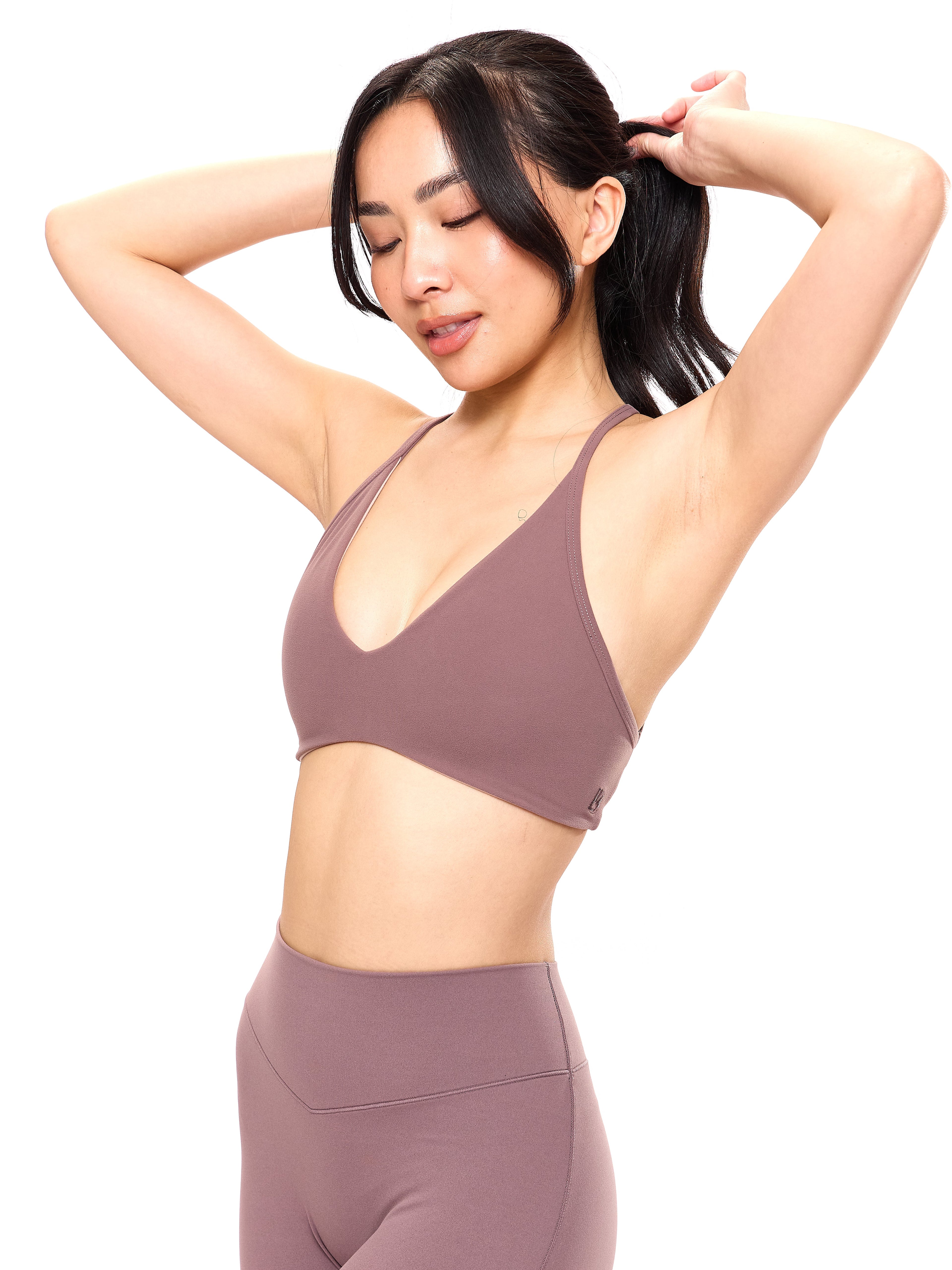 Girlfriend Reversible Sports Bra - Mocha Berry and Berry Ice