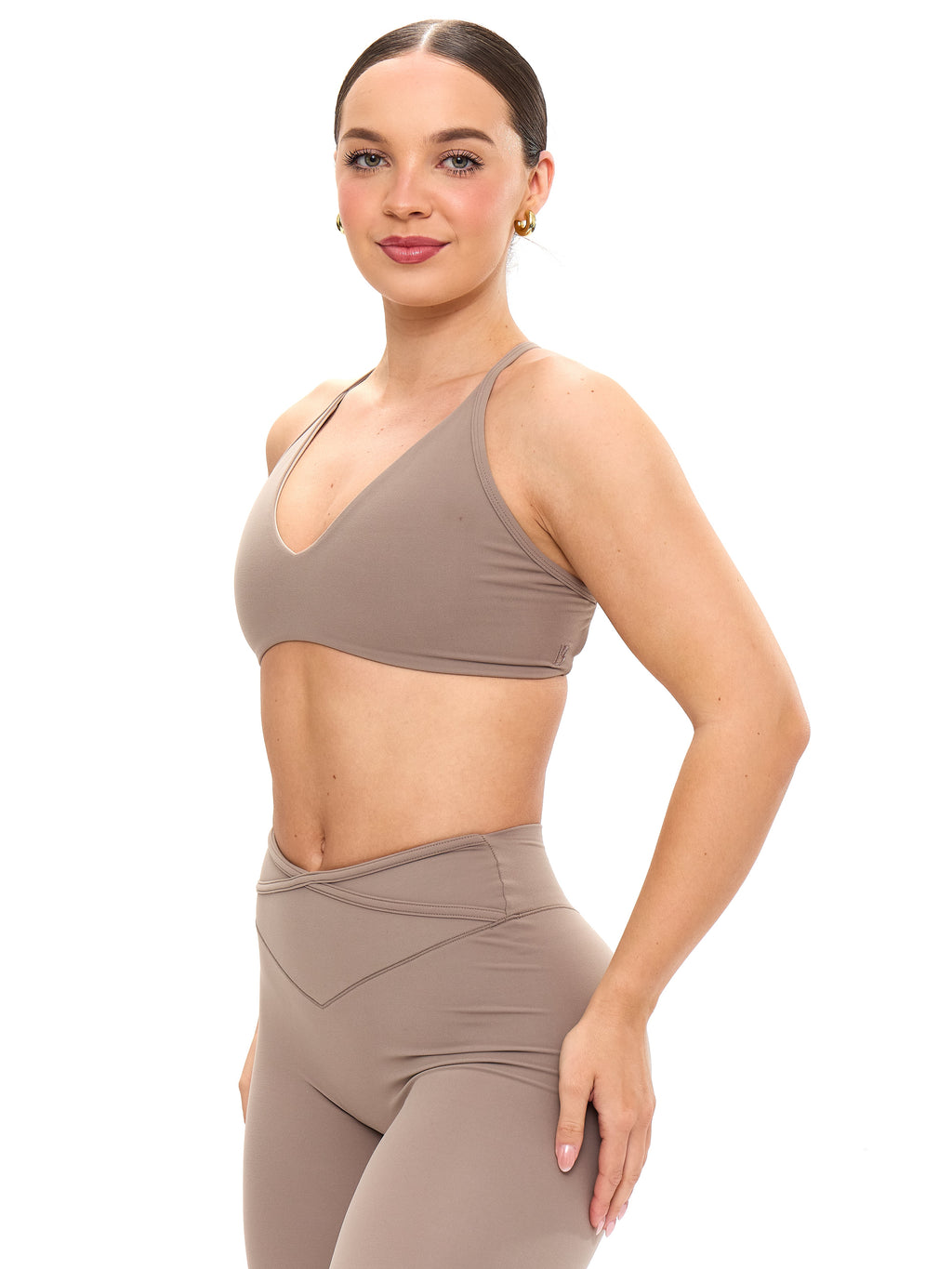 Girlfriend Reversible Sports Bra - Chai Latte and Chamomile