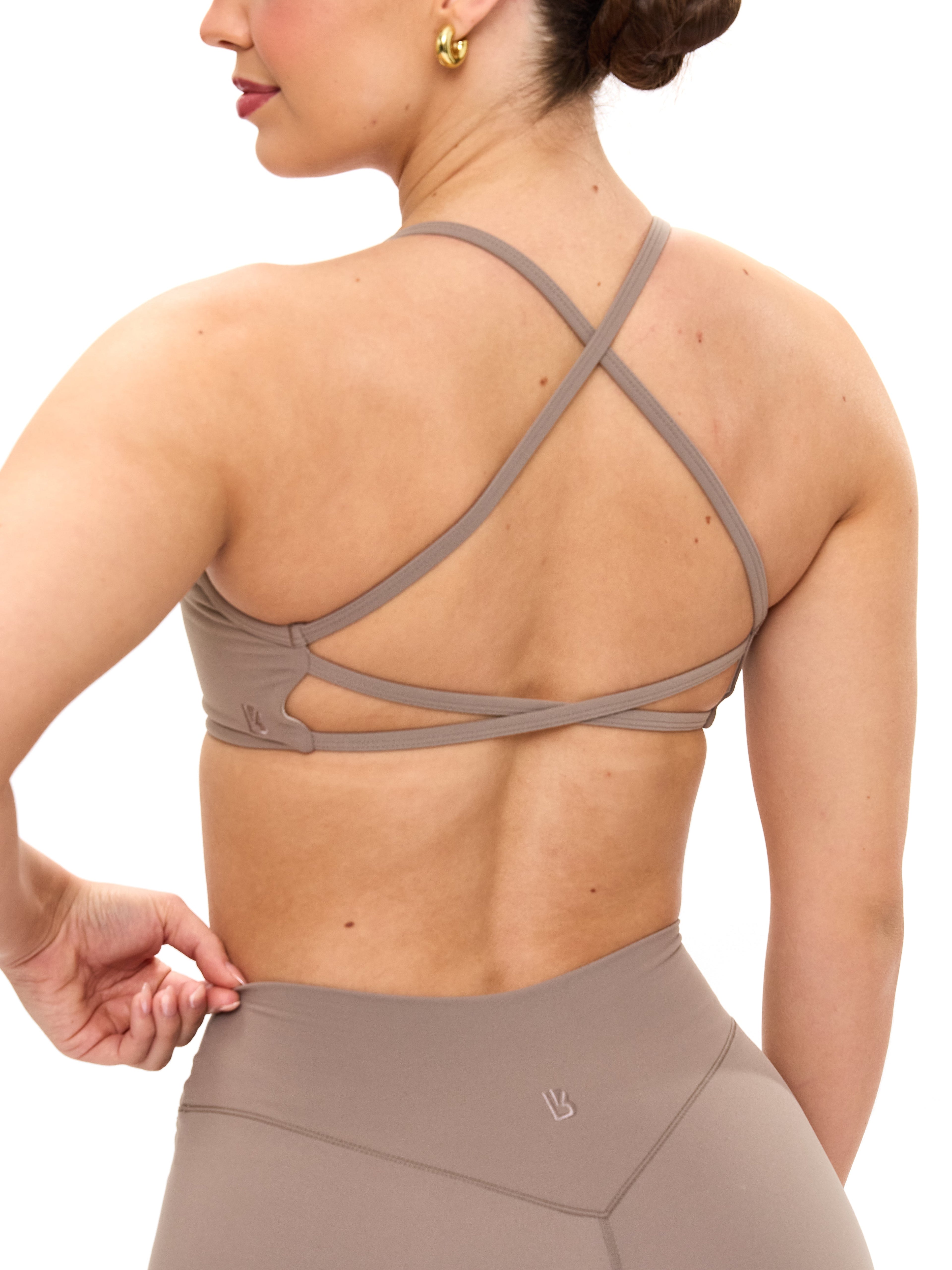 Girlfriend Reversible Sports Bra - Chai Latte and Chamomile