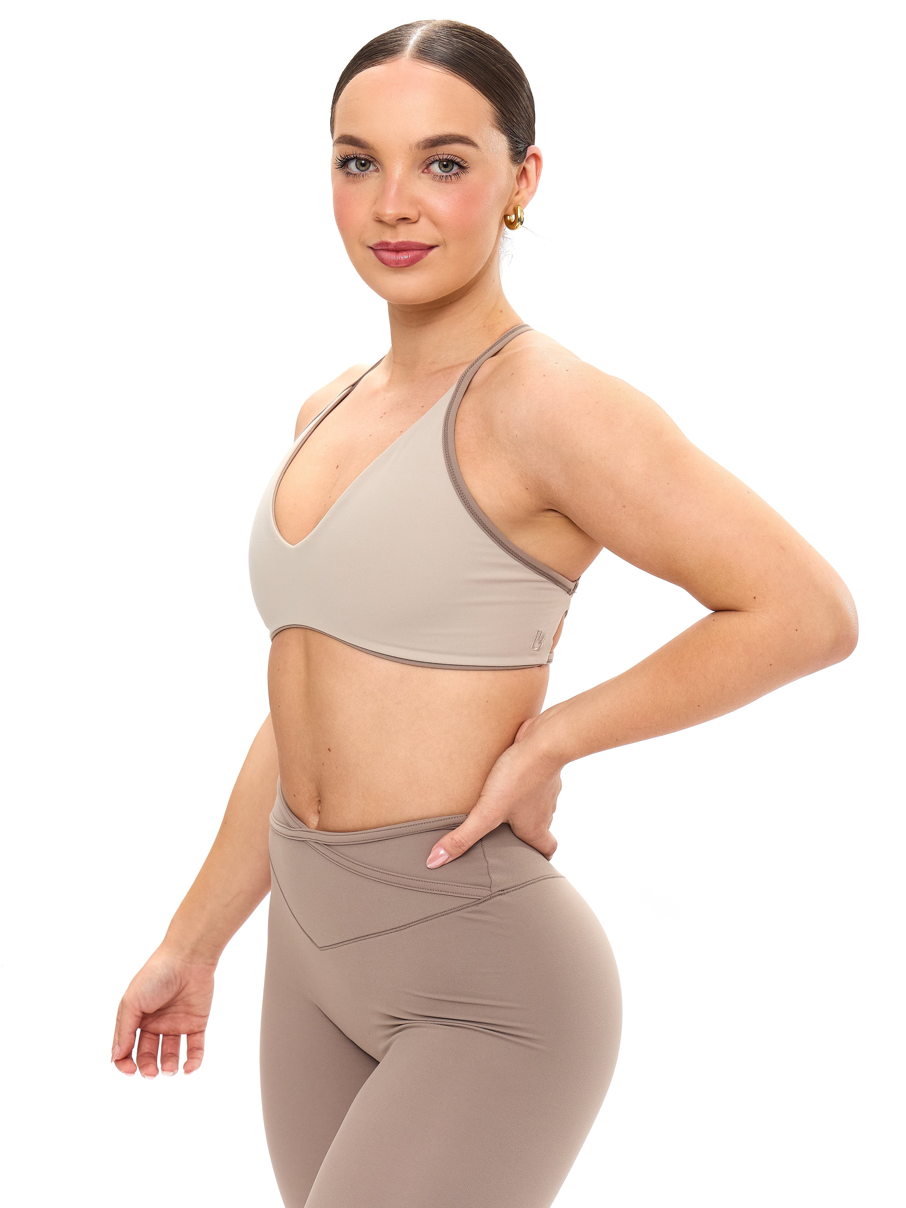 Girlfriend Reversible Sports Bra - Chai Latte and Chamomile