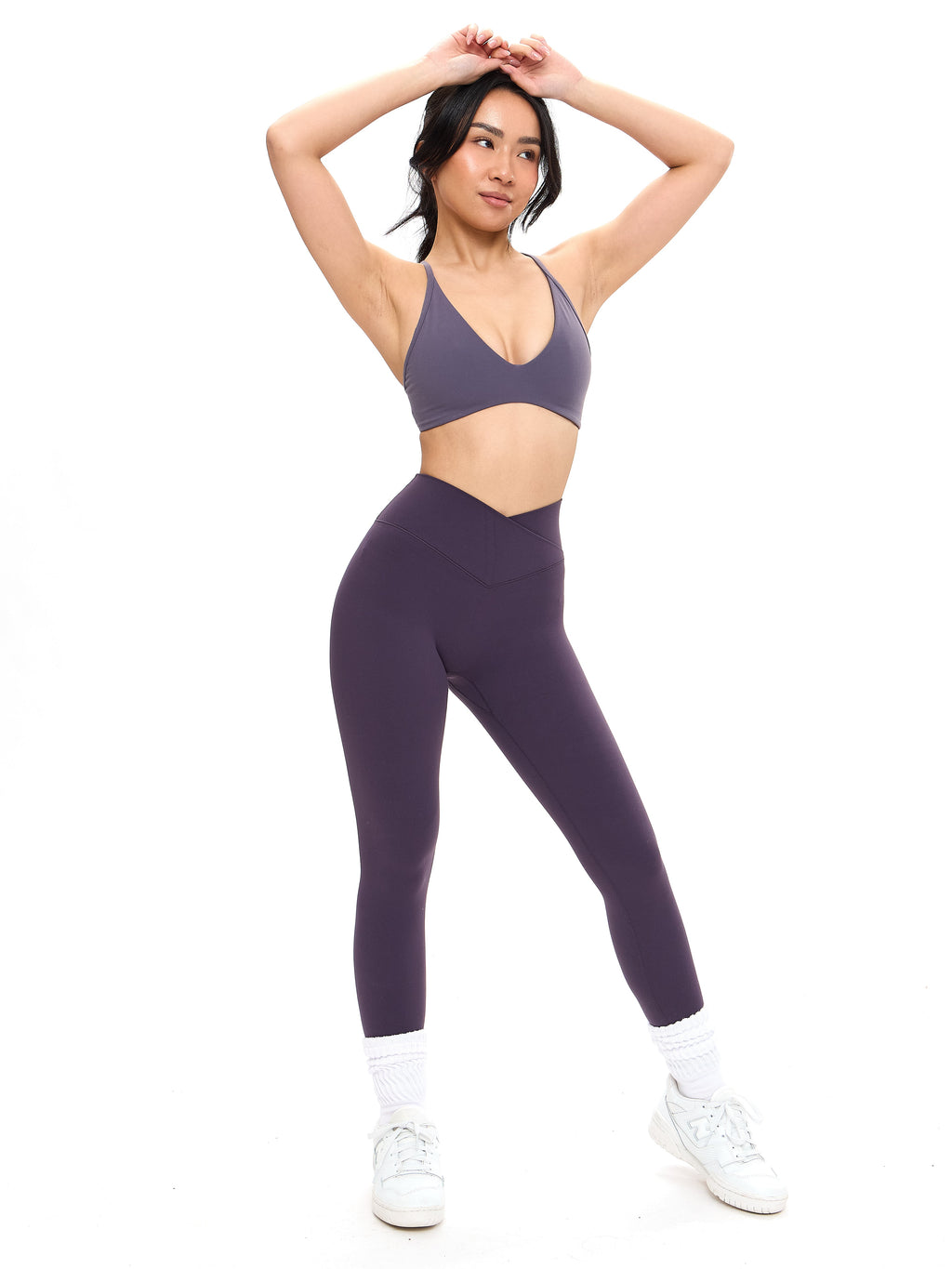 Girlfriend Reversible Sports Bra - Hush Berry and Purple Shadow