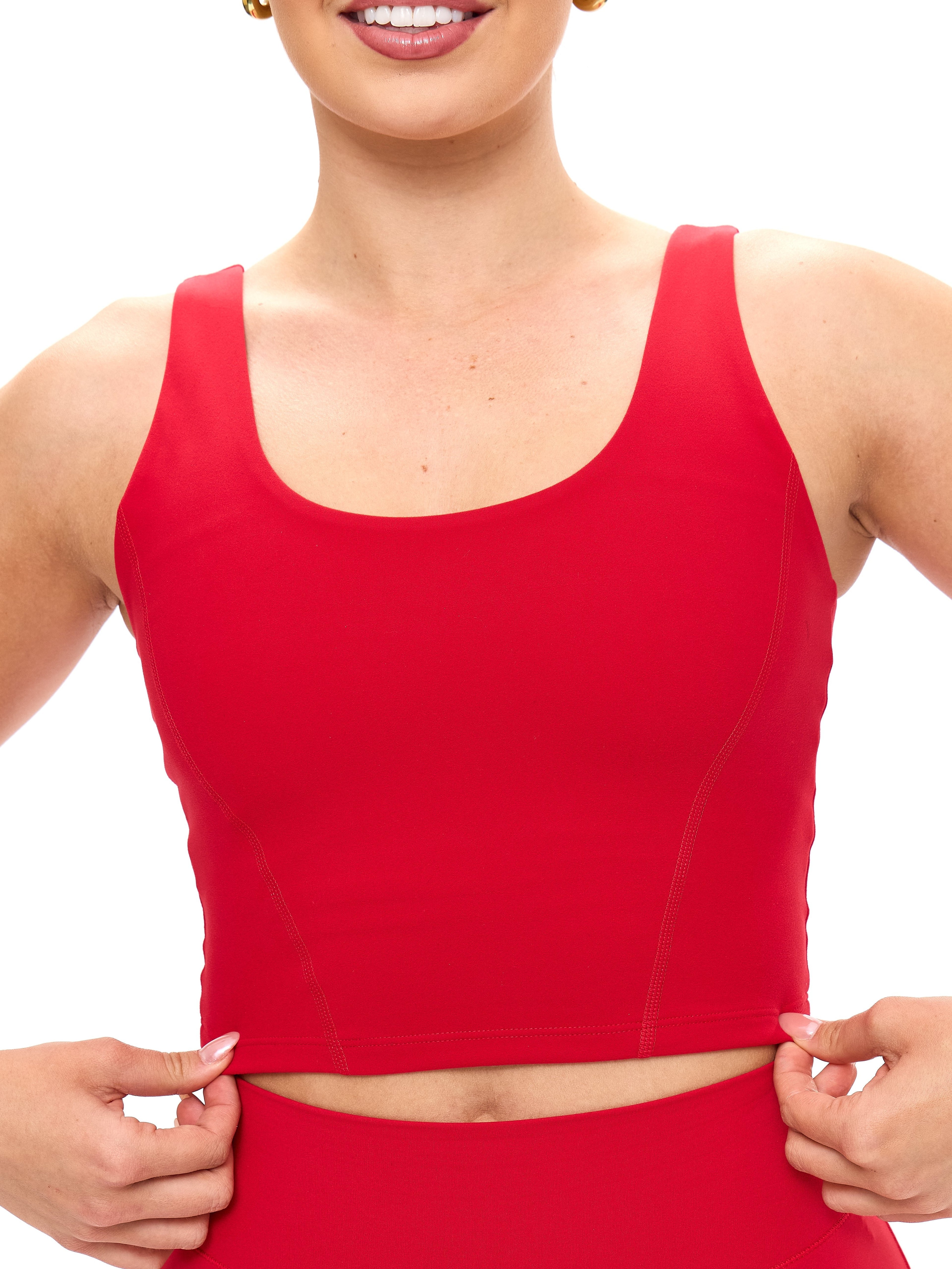 Crystal Crop V2 - Lipstick Red