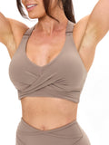 Candy Wrap Sports Bra - Chai Latte