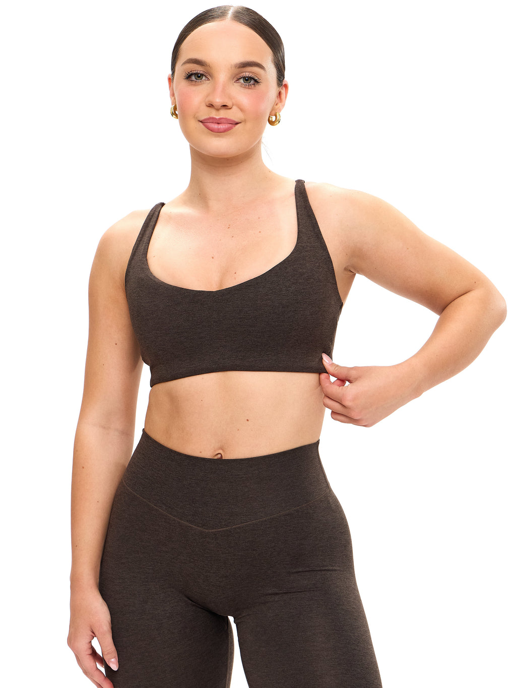 Dream Heathered Sports Bra - Cold Brew