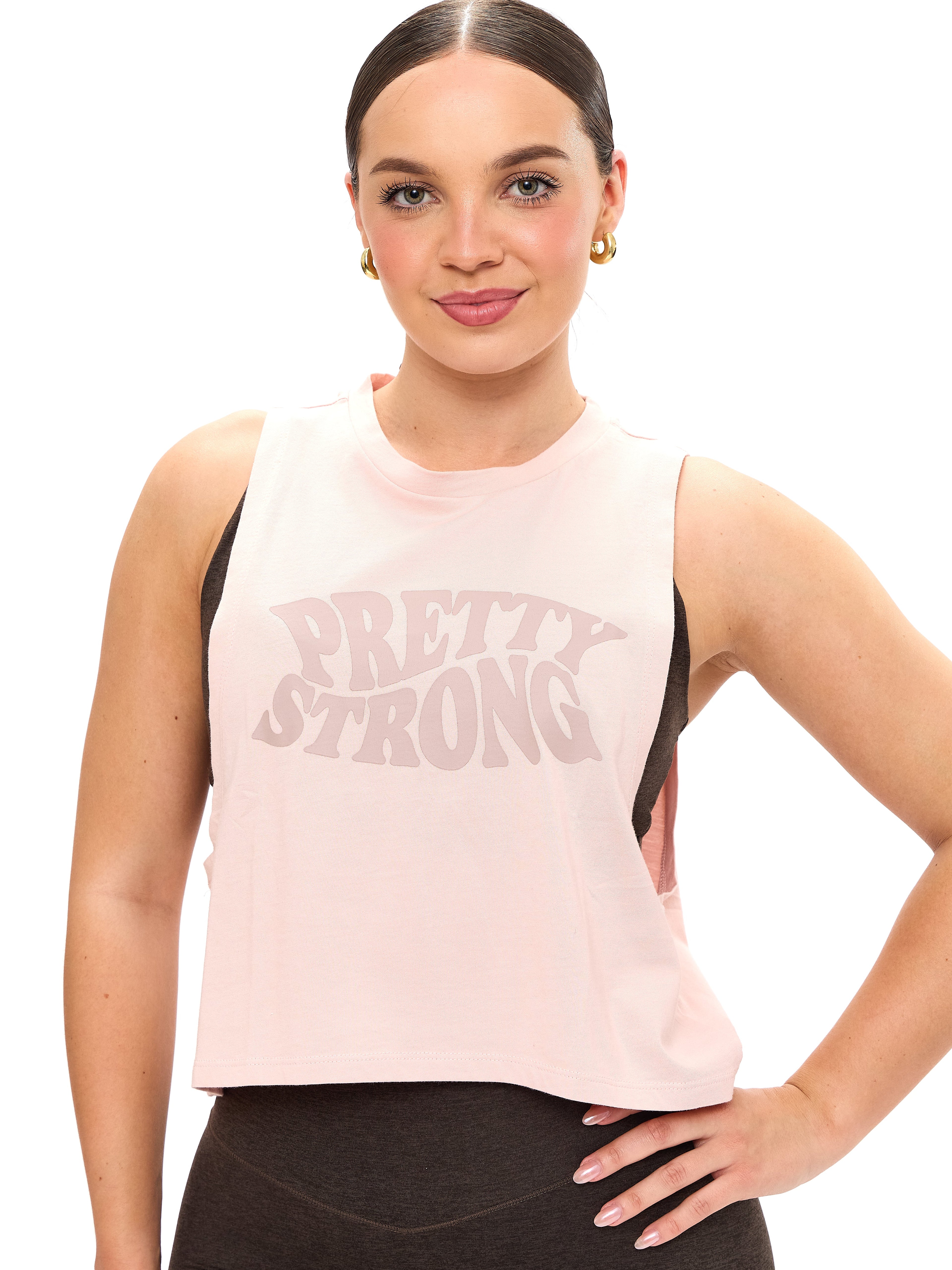 Pretty Crop Tank - Strawberry Milk