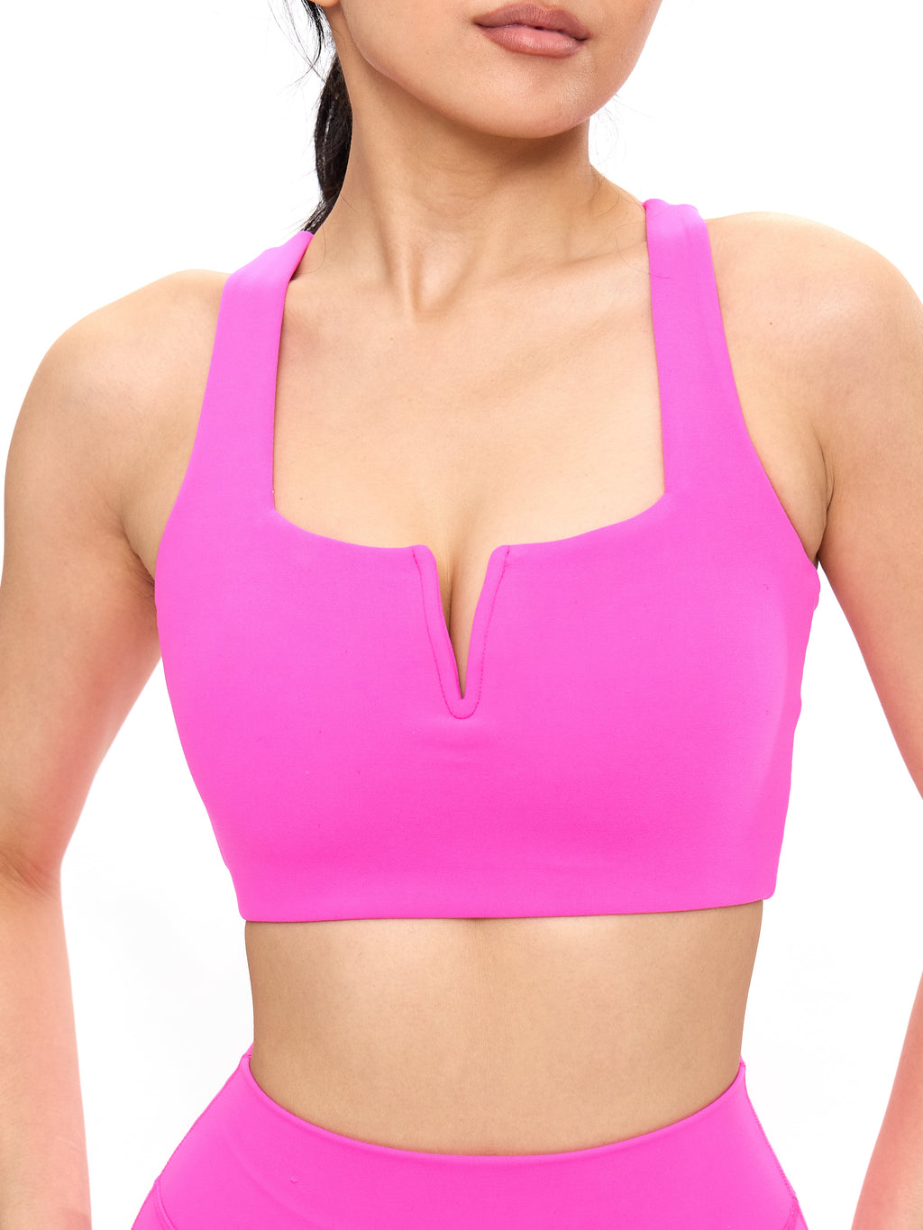 Nubre Notch Sports Bra - Candy Crush Pink