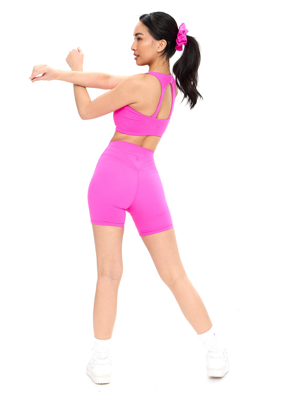 Nubre Notch Sports Bra - Candy Crush Pink