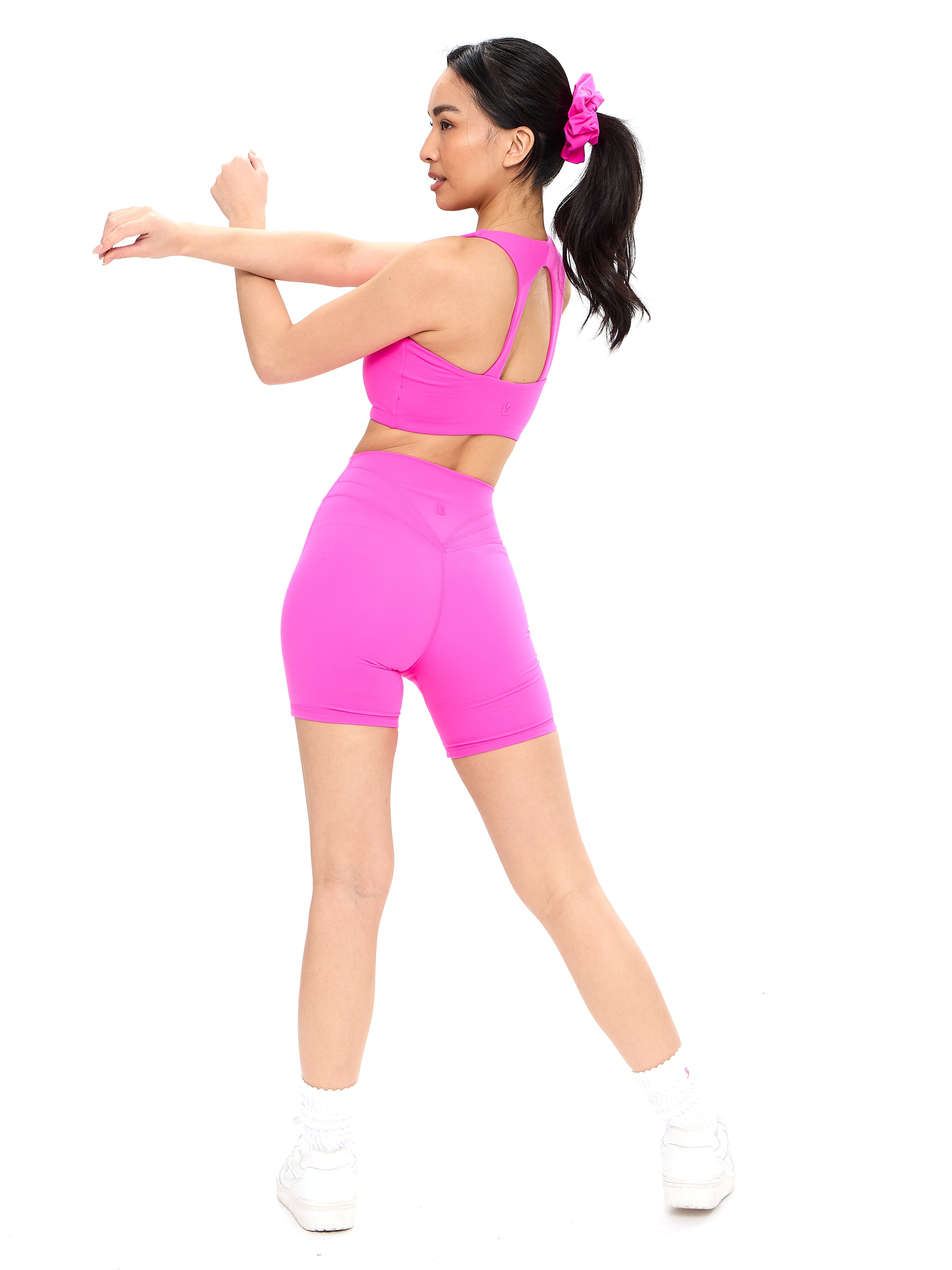 Nubre Notch Sports Bra - Candy Crush Pink