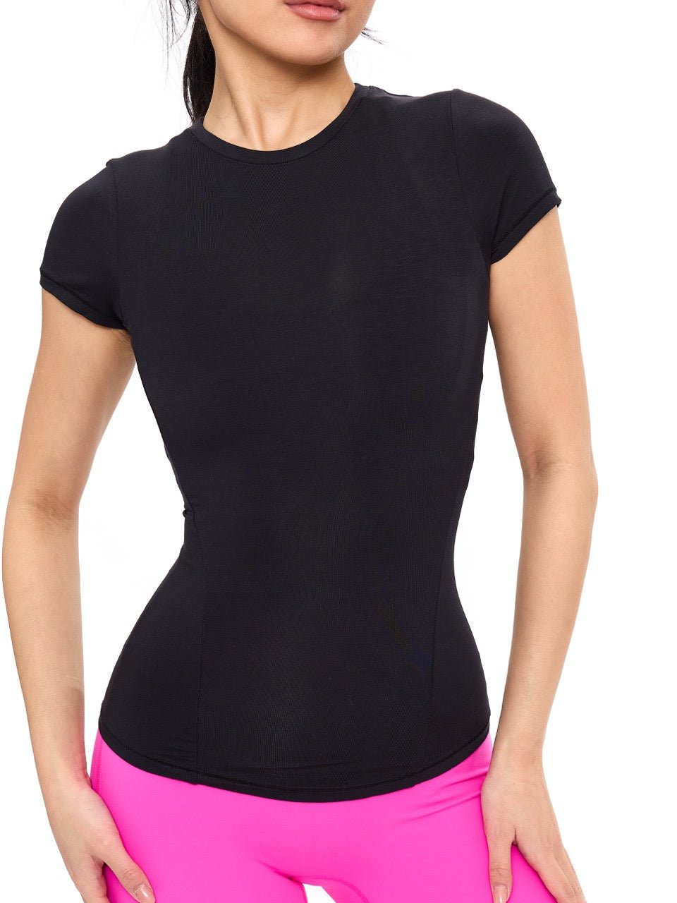 Halo Hip Tee - Onyx Black