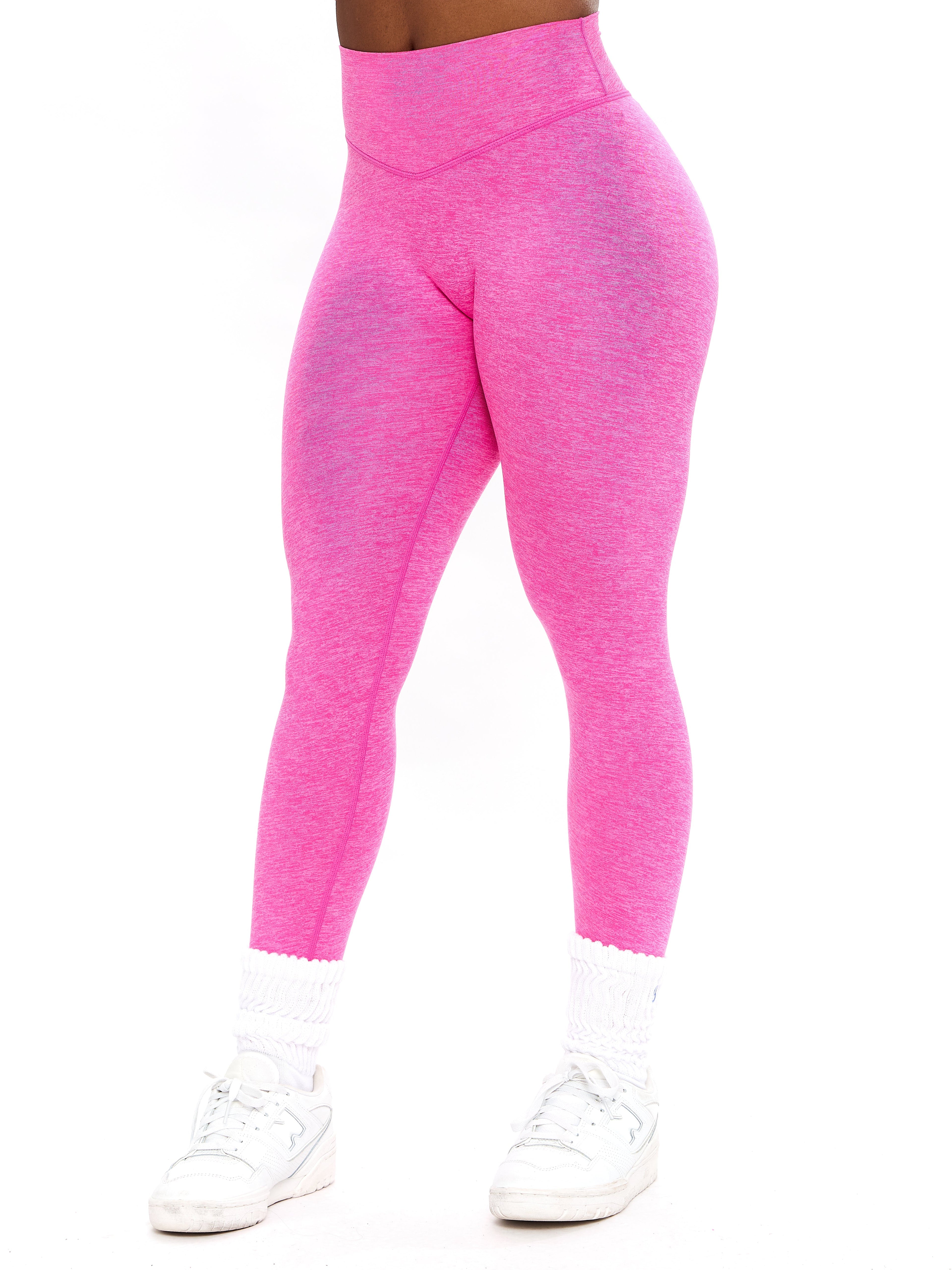 Dream Heathered Legging 26" - Candy Crush Pink
