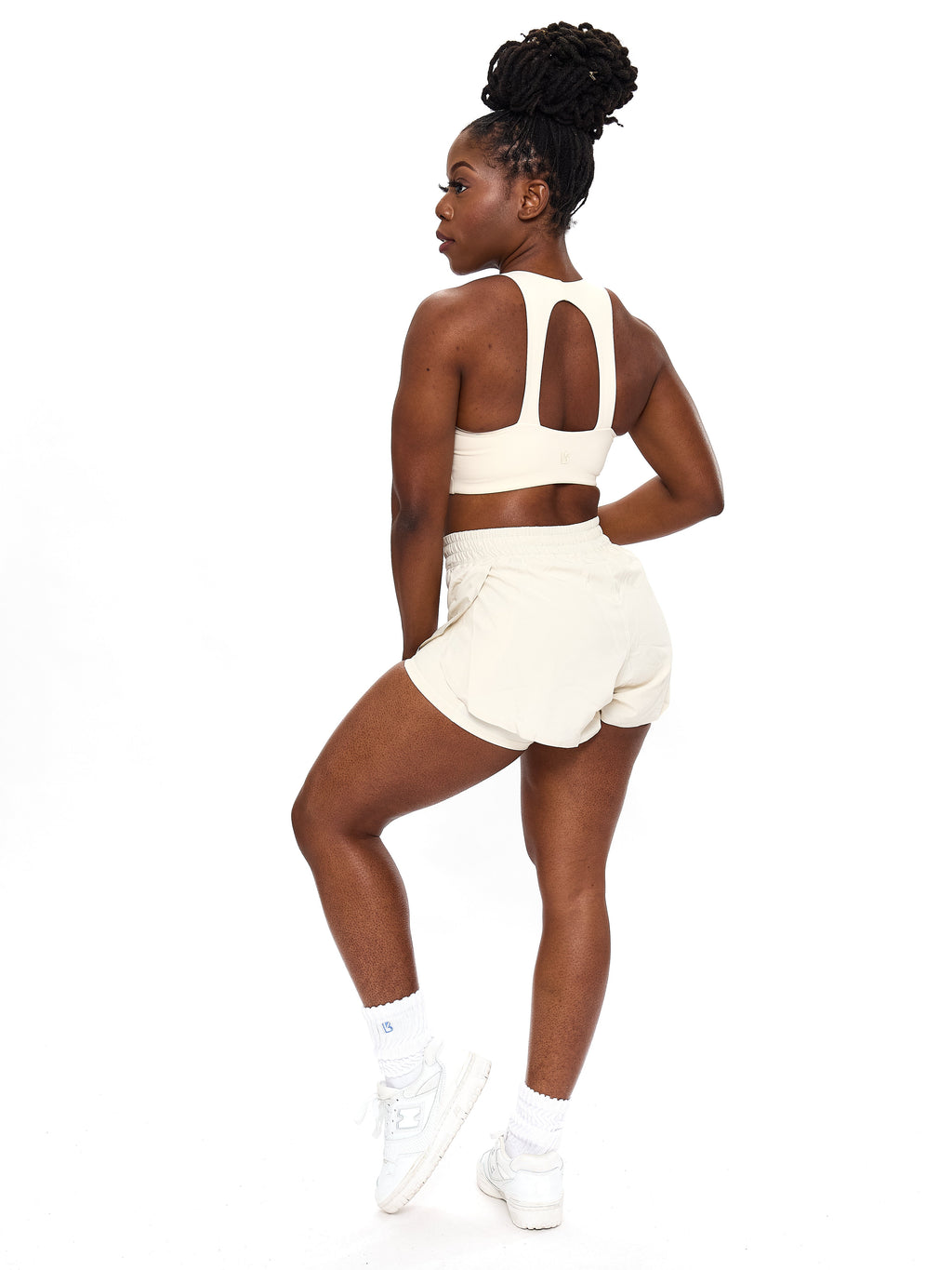 Nubre Notch Sports Bra - Oat Milk