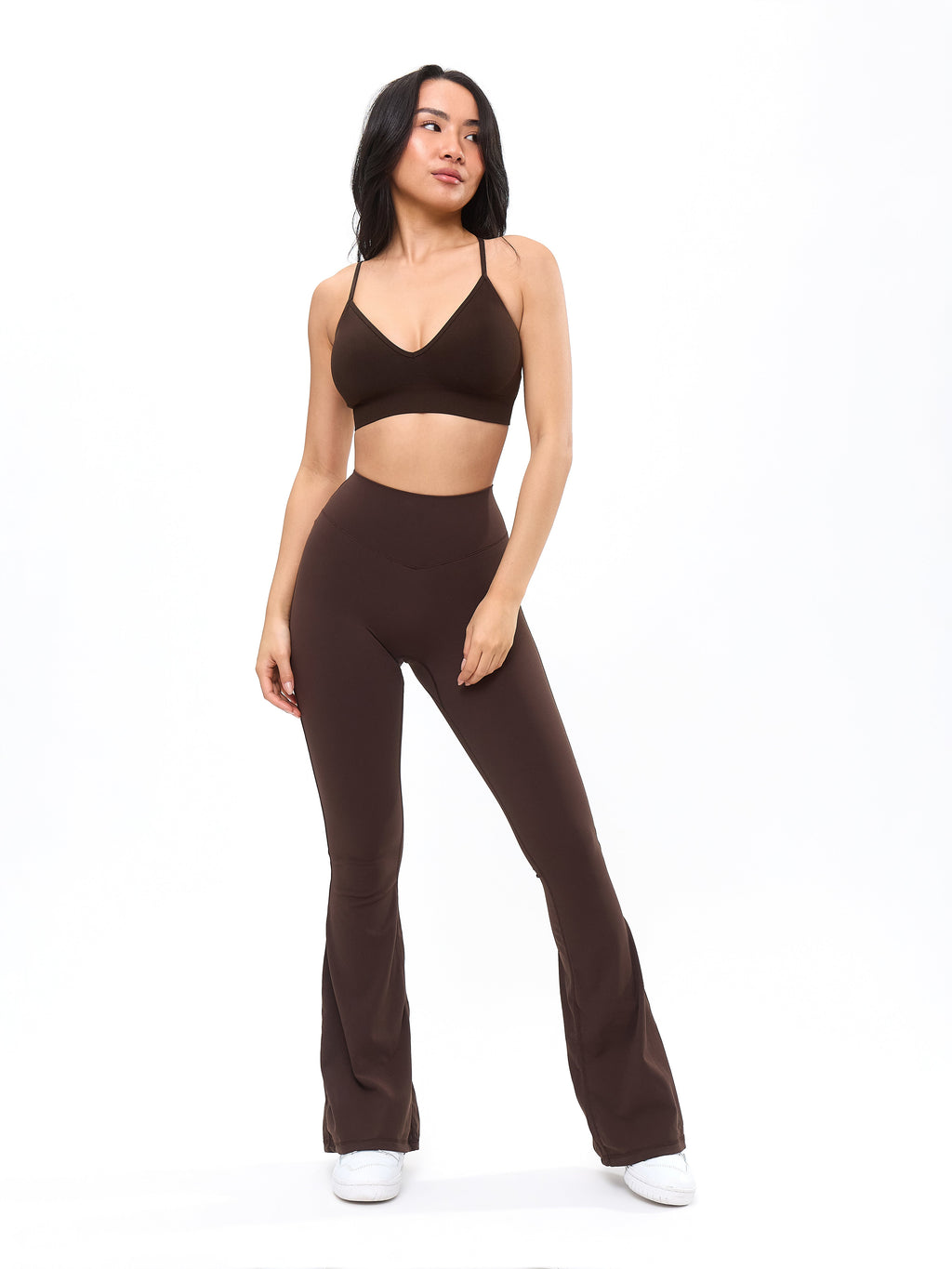 Plunge Seamless Sports Bra - Cold Brew