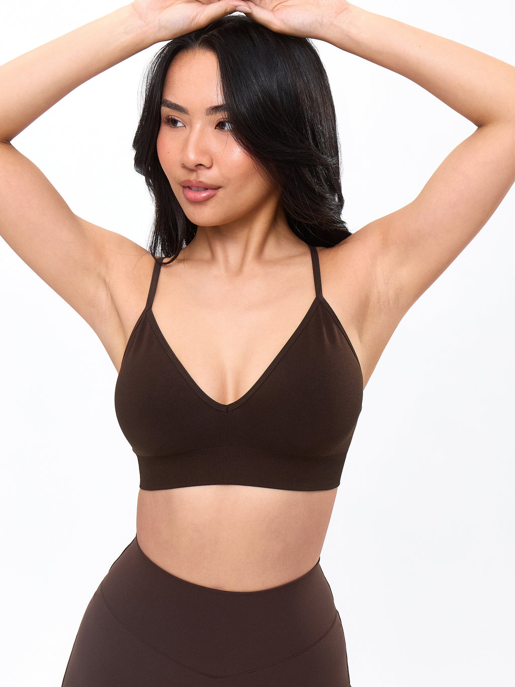 Plunge Seamless Sports Bra - Cold Brew