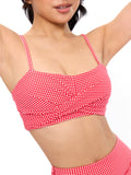 Ivy Wrap Sports Bra - Red Gingham