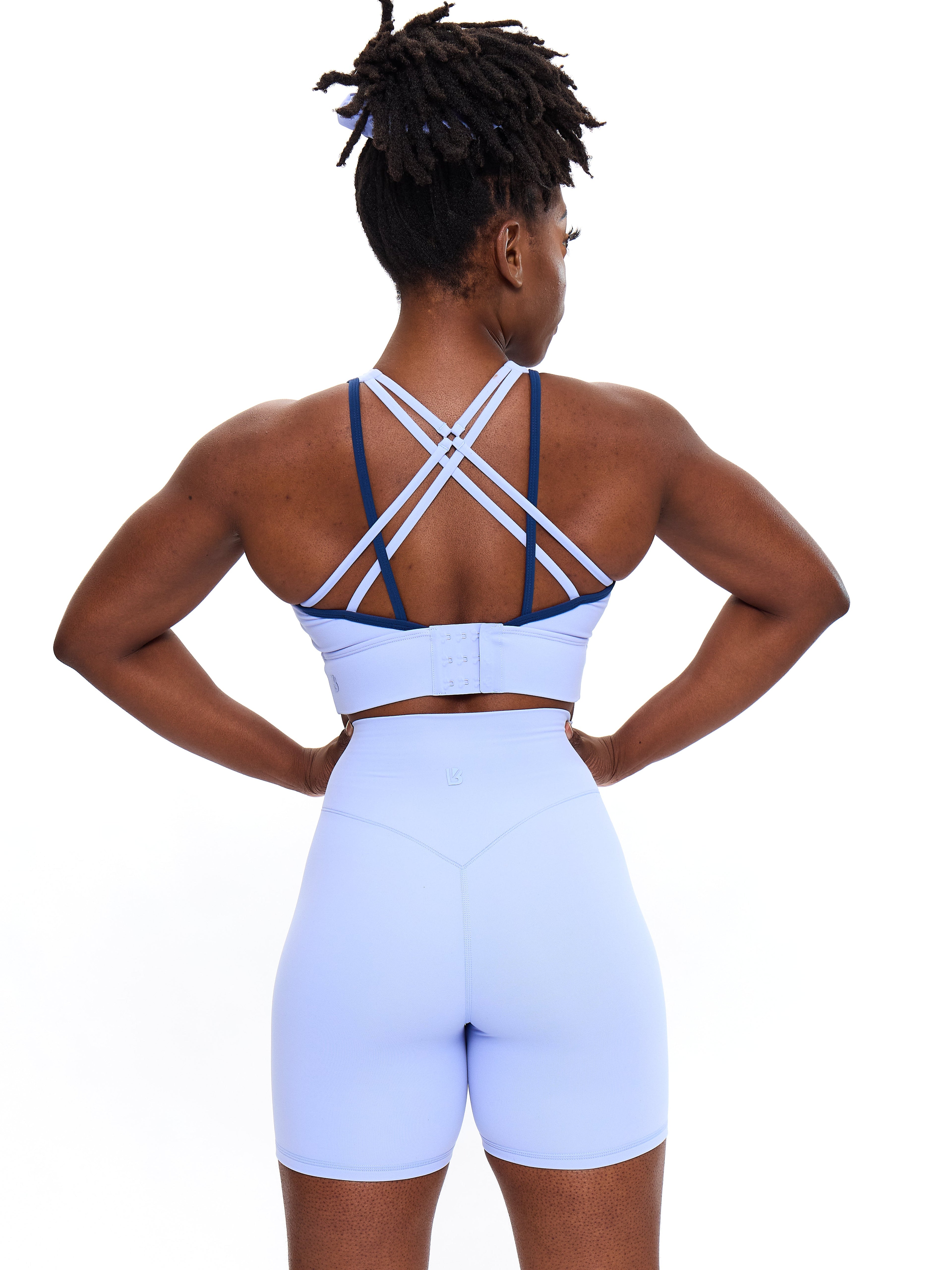 Geo Sports Bra - Rainwater Blue