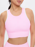 Geo Sports Bra - Pink Gingham
