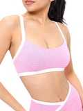 Dream Heather Contrast Sports Bra - Pink Sugar