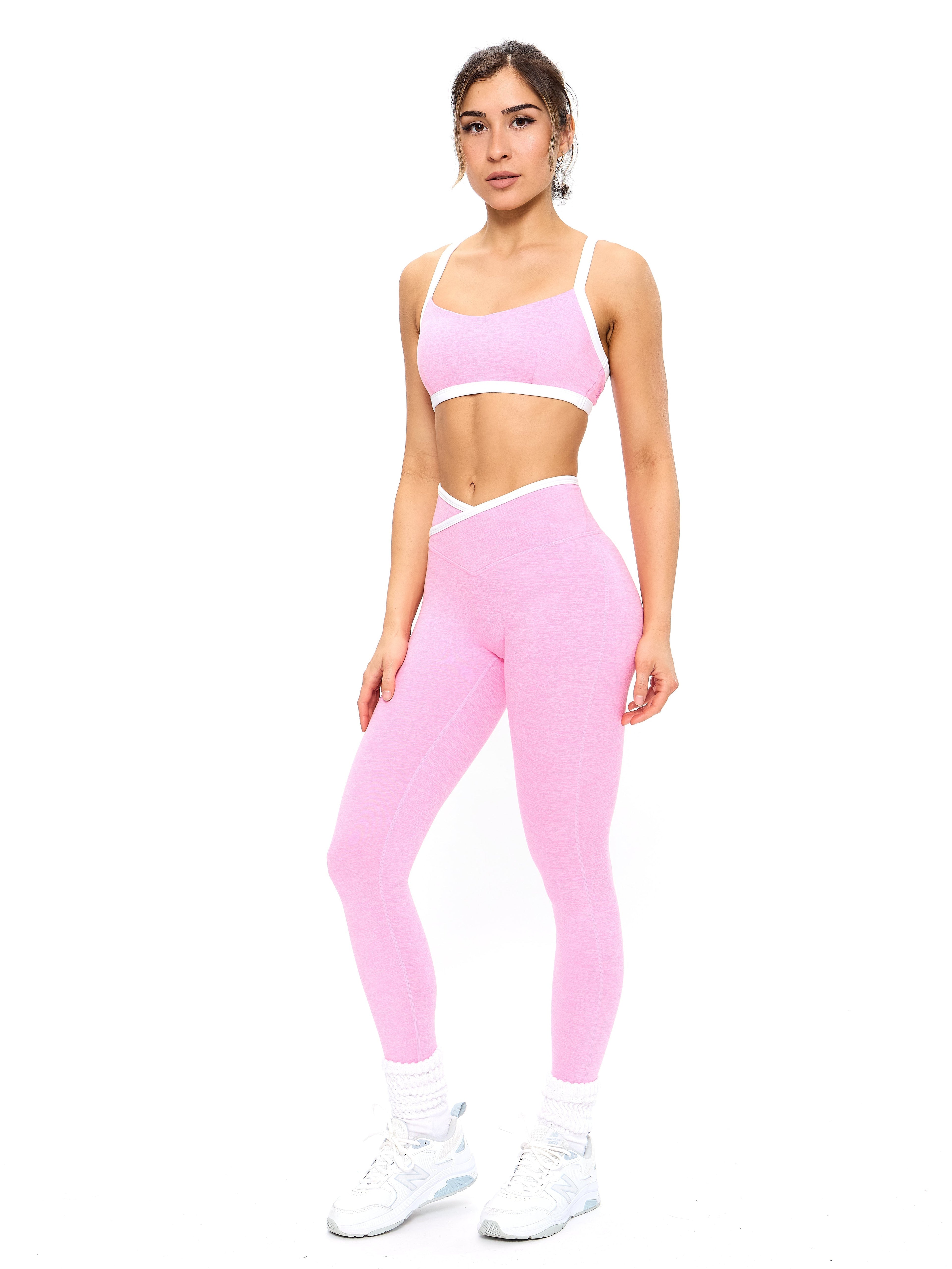 Dream Heather Contrast Legging - Pink Sugar