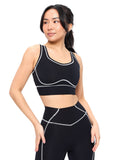 Airbrush Hourglass Sports Bra - Onyx Black