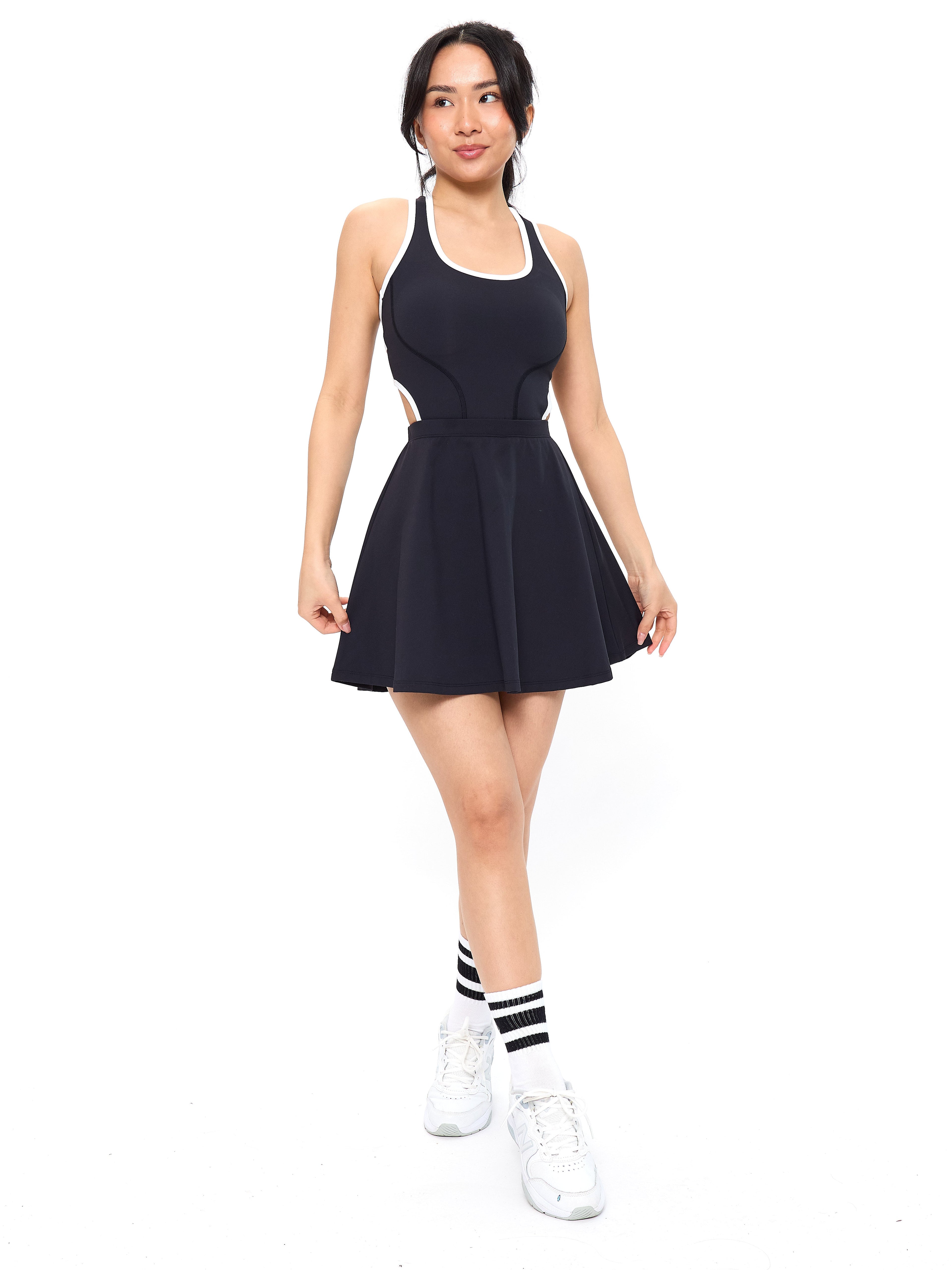 Sporty Story Dress - Onyx Black