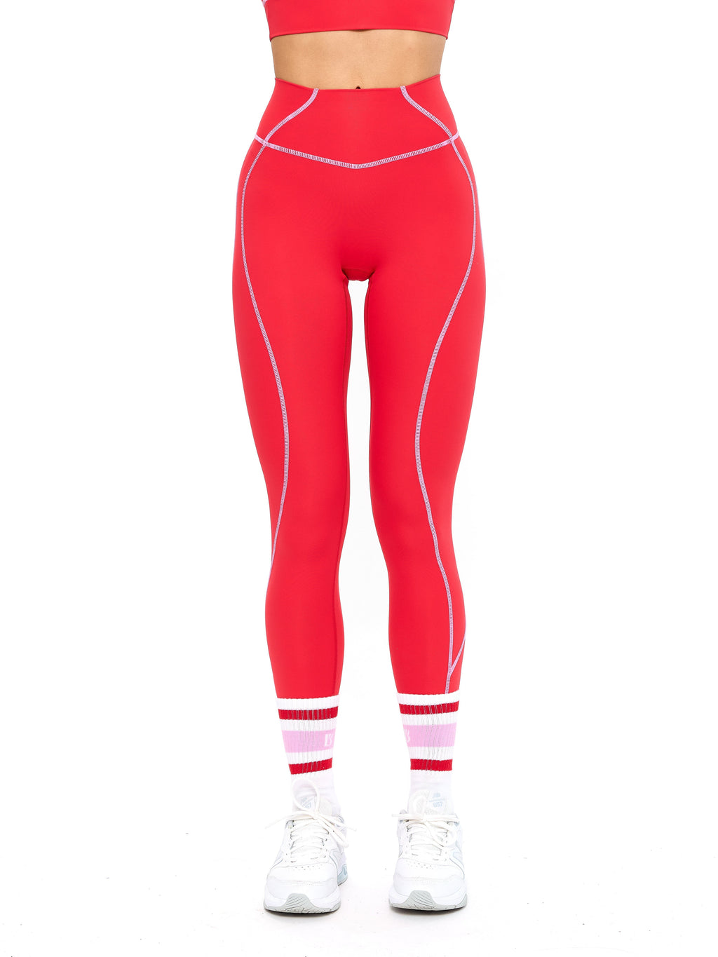 Airbrush Hourglass Legging - Salsa Red