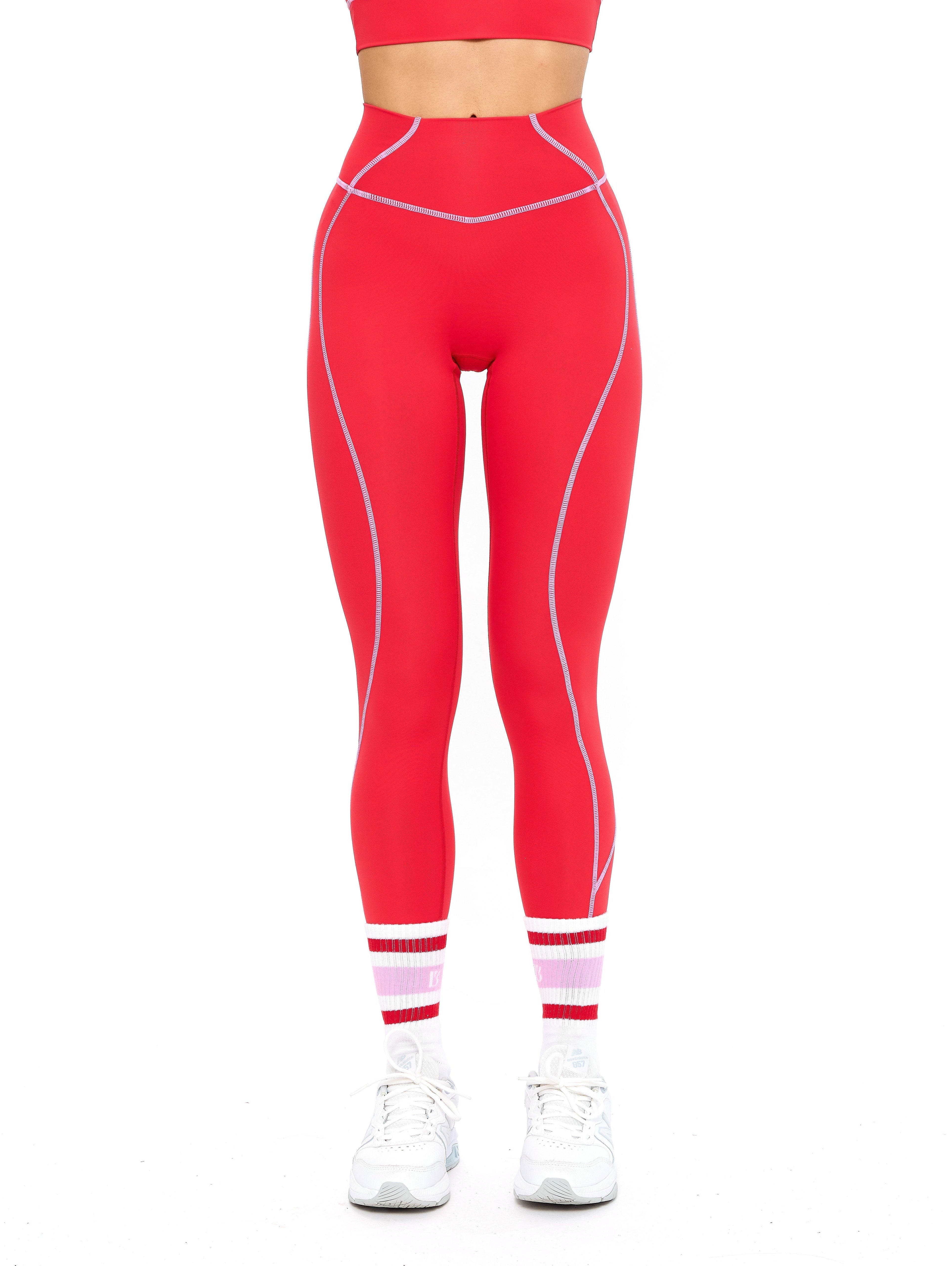 Airbrush Hourglass Legging - Salsa Red