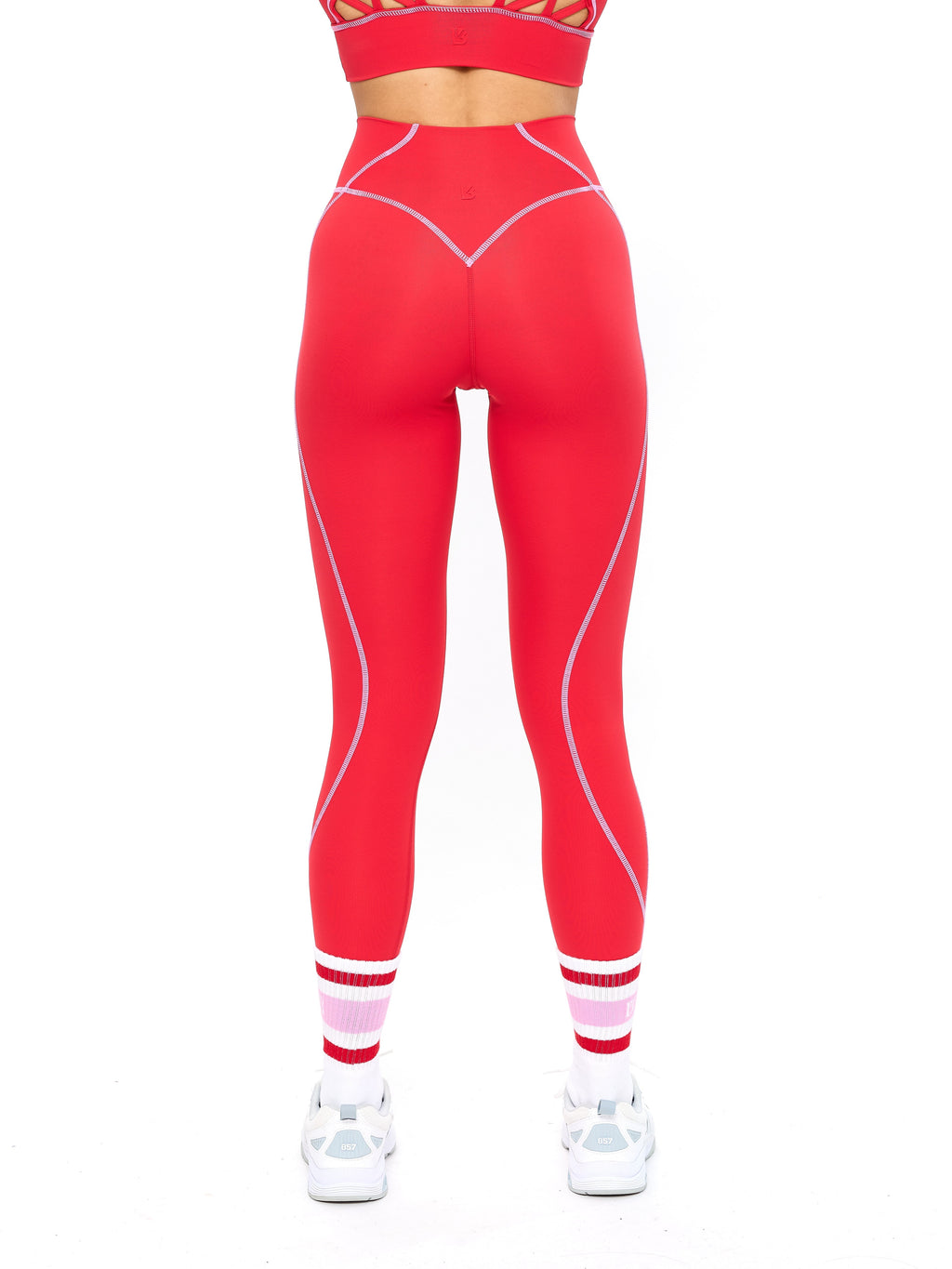 Airbrush Hourglass Legging - Salsa Red