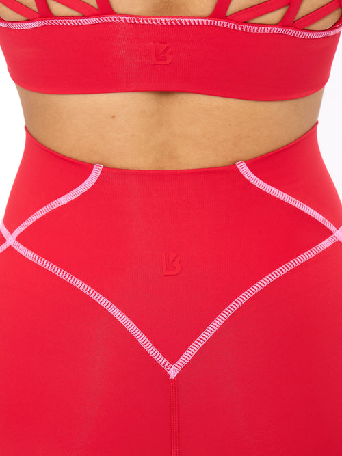 Airbrush Hourglass Legging - Salsa Red