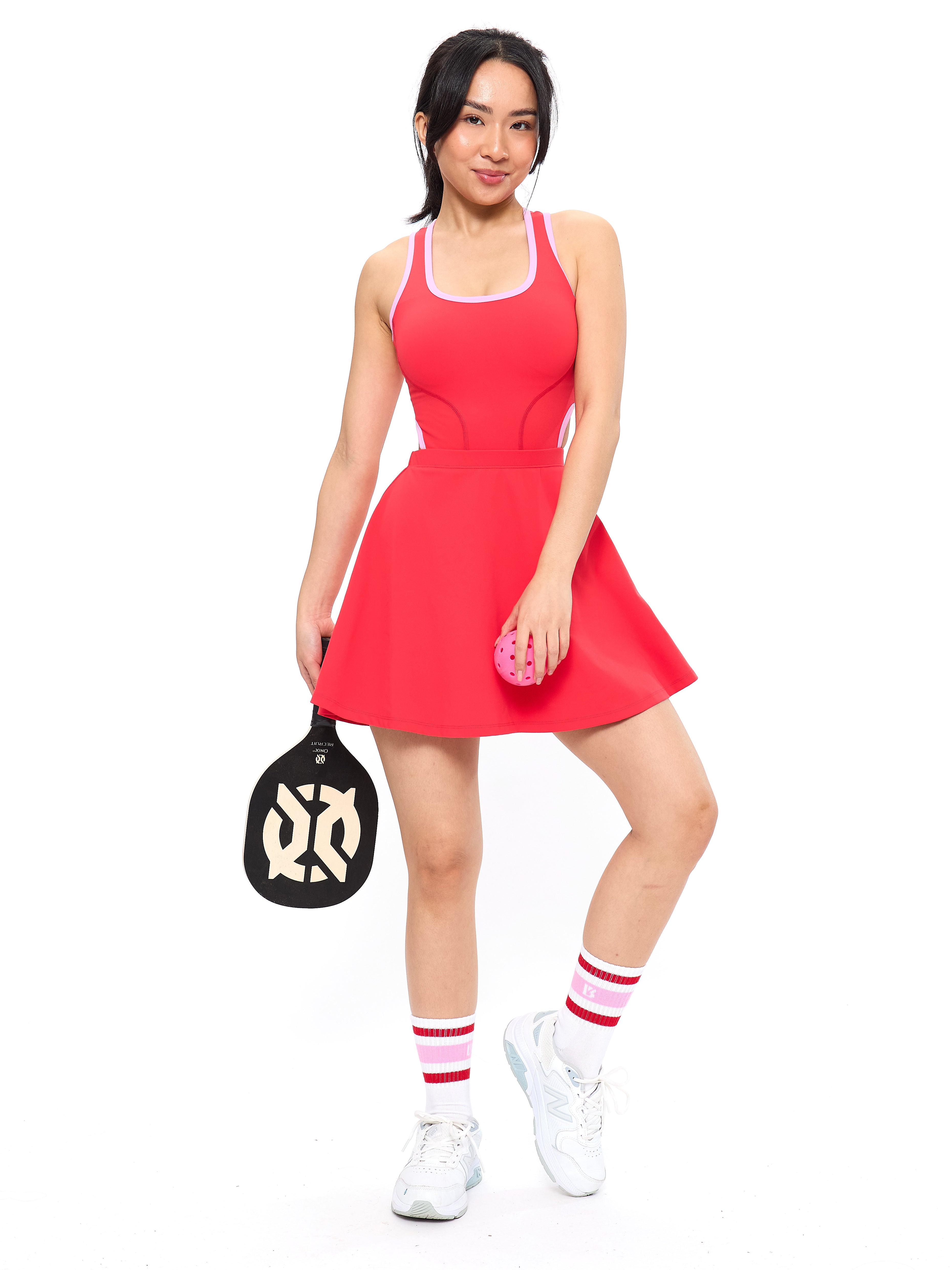 Sporty Story Dress - Salsa Red