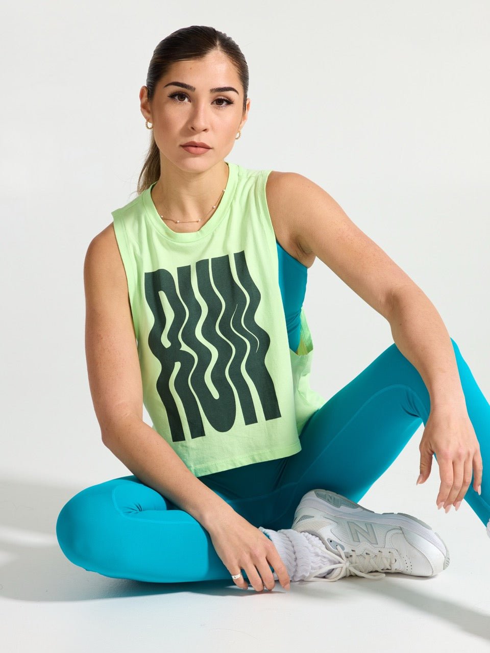 Run Crop Tank - Limearita