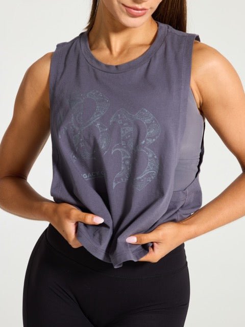 Legacy Crop Tank - Blue Steel