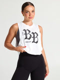 Legacy Crop Tank - White