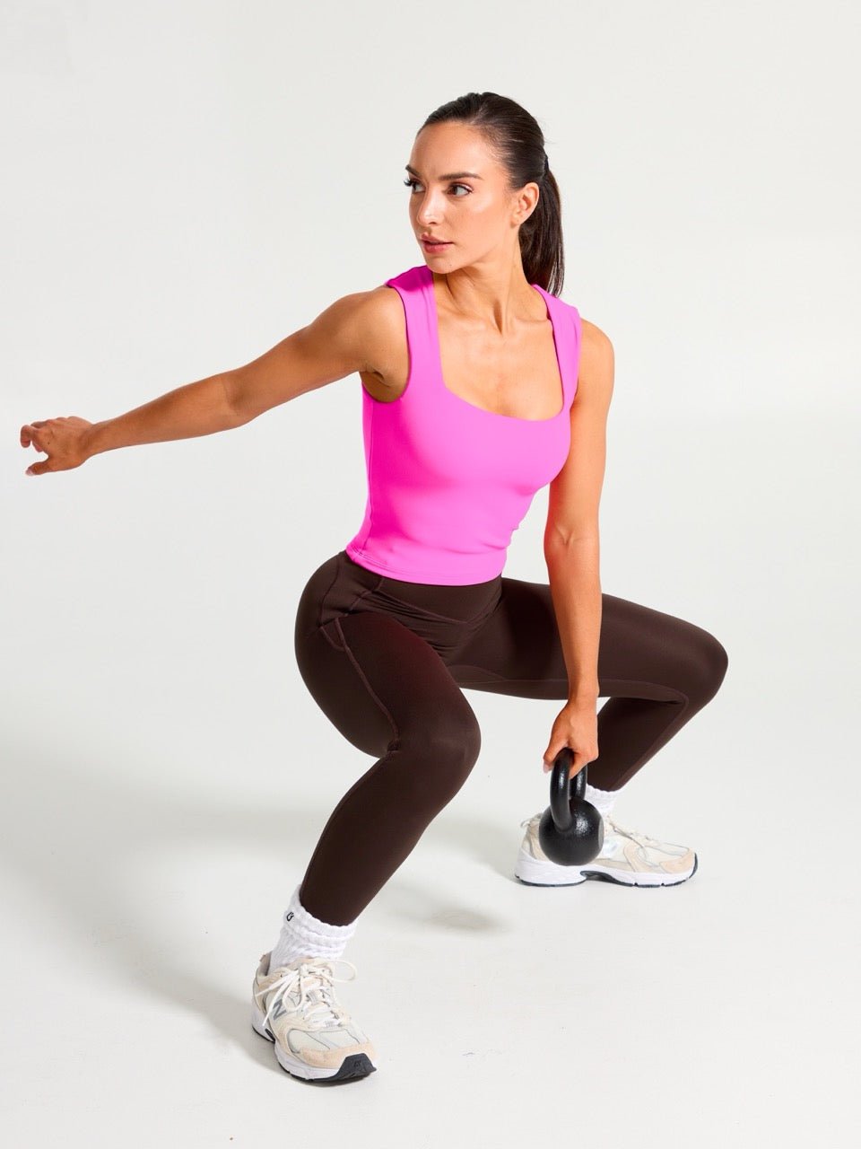 Butter Square Neck Waist Tank - Candy Crush