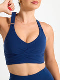 Candy Wrap Sports Bra - Indigo Shadow