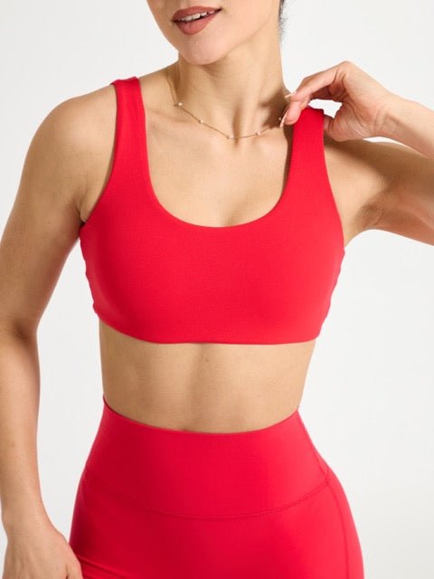 Double Dip Butter Sports Bra - Salsa Red