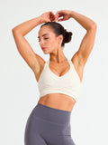 Candy Wrap Sports Bra - Oatmilk