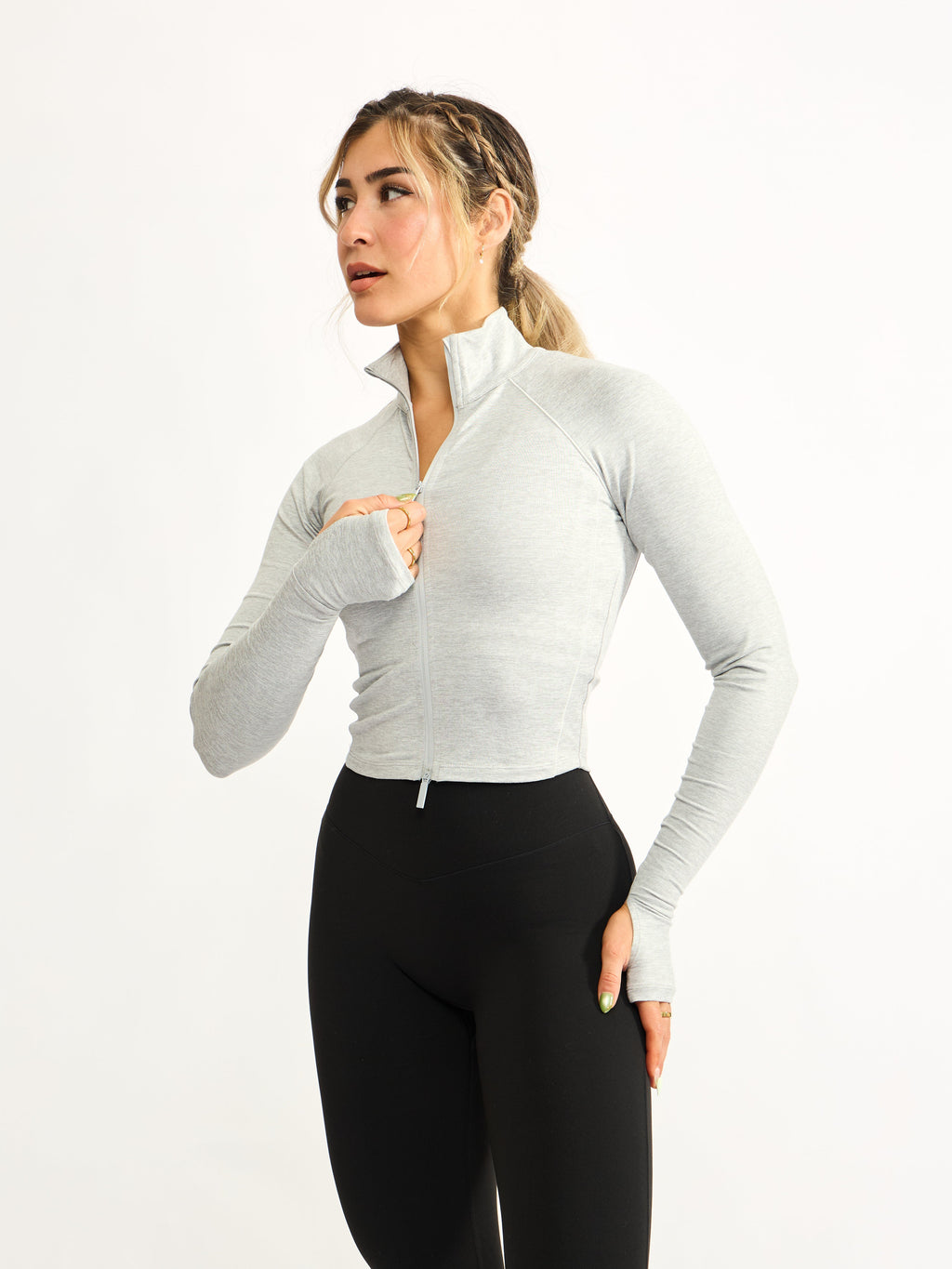 Dream Heather Zip Jacket - Heather Grey