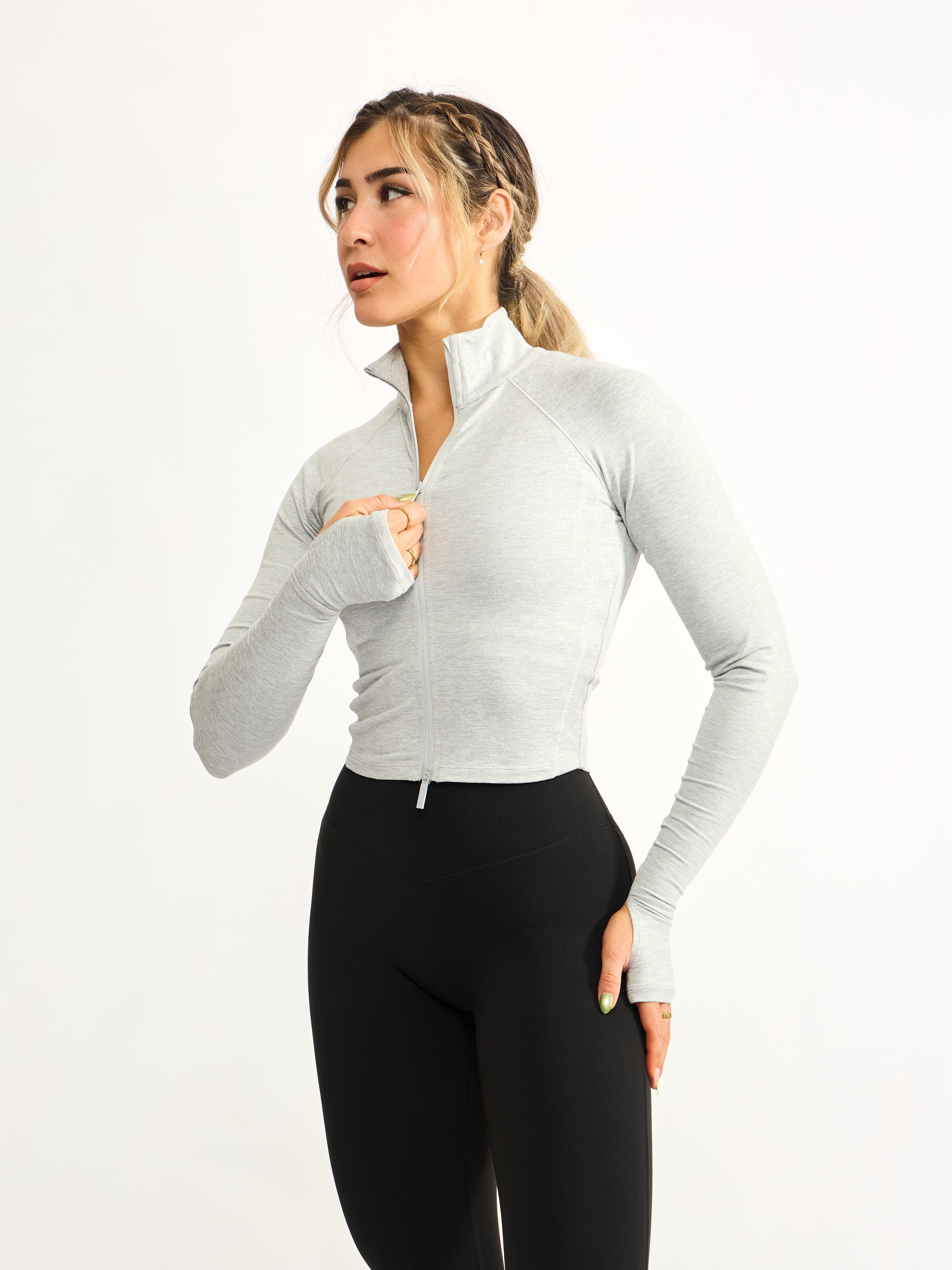 Dream Heather Zip Jacket - Heather Grey