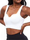 Ribbed Seamless Crop - White