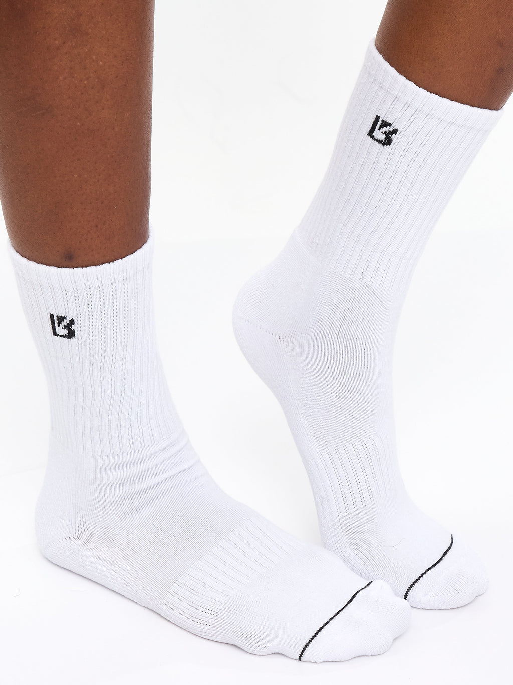 3 Pack Full Crew Socks - White