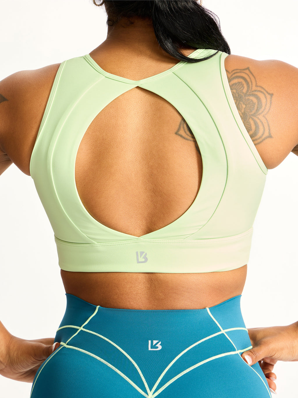 Airbrush Maraschino Sports Bra - Lima Bean